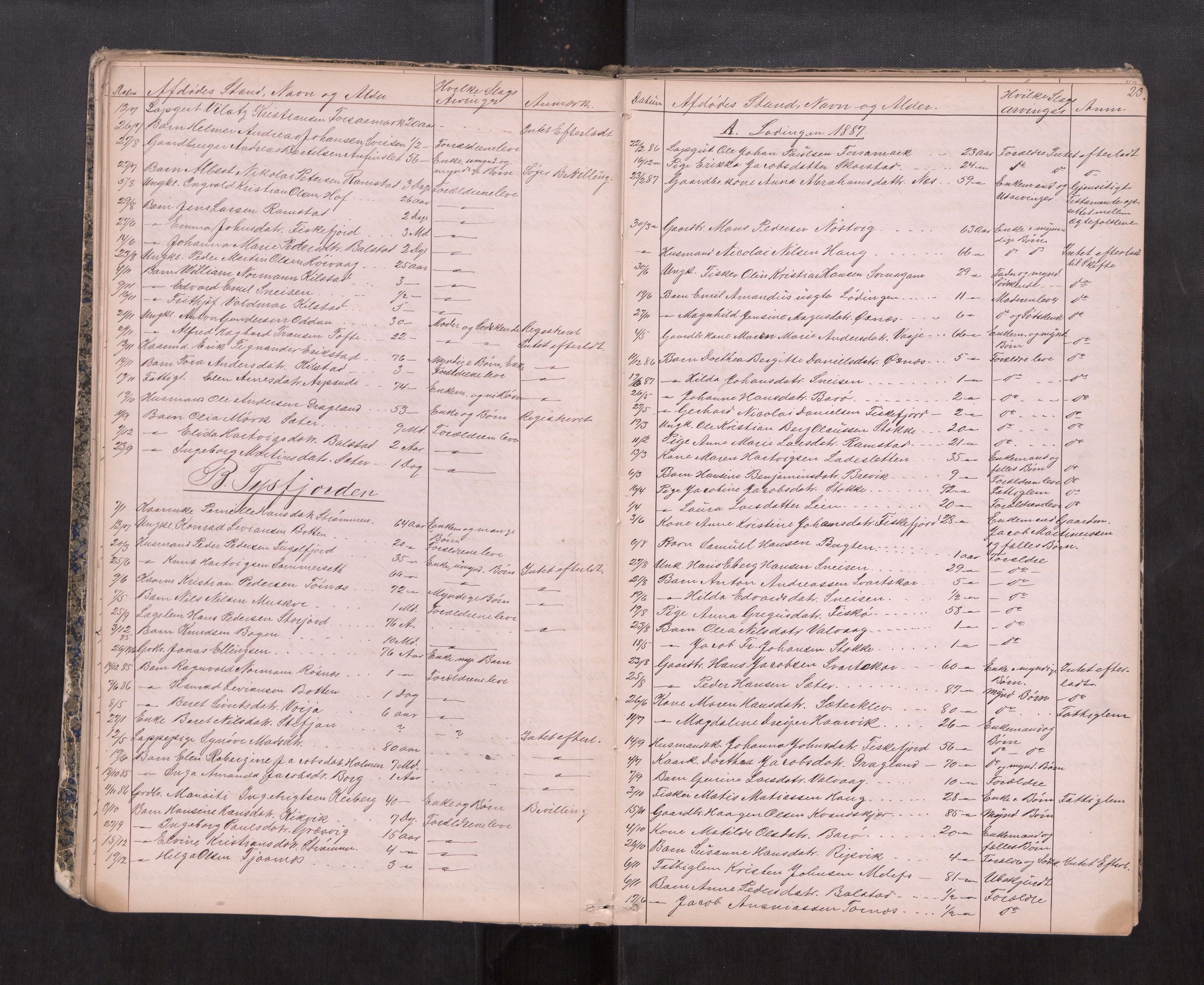 Salten sorenskriveri, AV/SAT-A-4578/1/3/3L/L0002: Dødsfallprotokoll, 1878-1888, p. 23