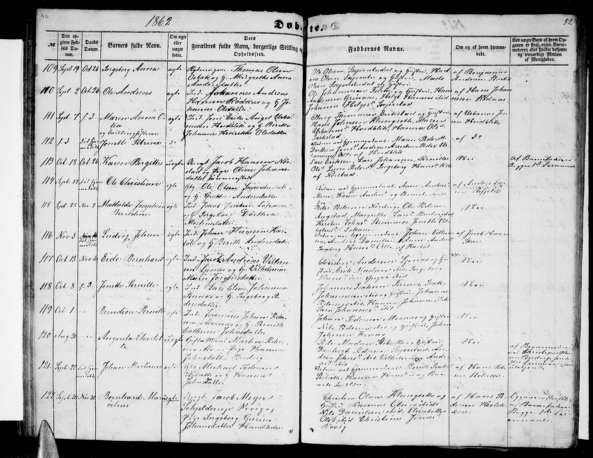 Ministerialprotokoller, klokkerbøker og fødselsregistre - Nordland, SAT/A-1459/852/L0753: Parish register (copy) no. 852C04, 1856-1877, p. 52