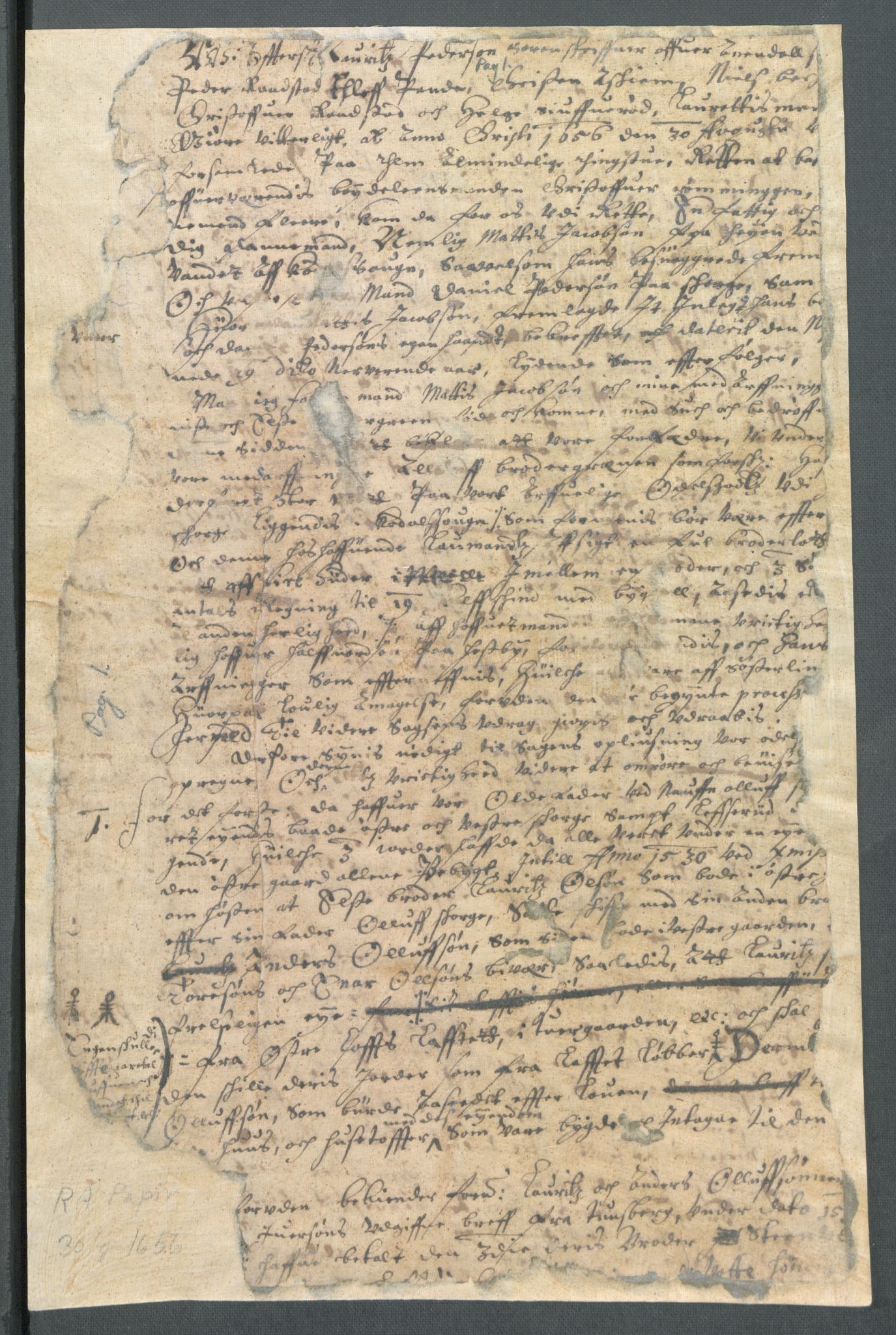 Riksarkivets diplomsamling, AV/RA-EA-5965/F02/L0166: Dokumenter, 1654-1656, p. 262