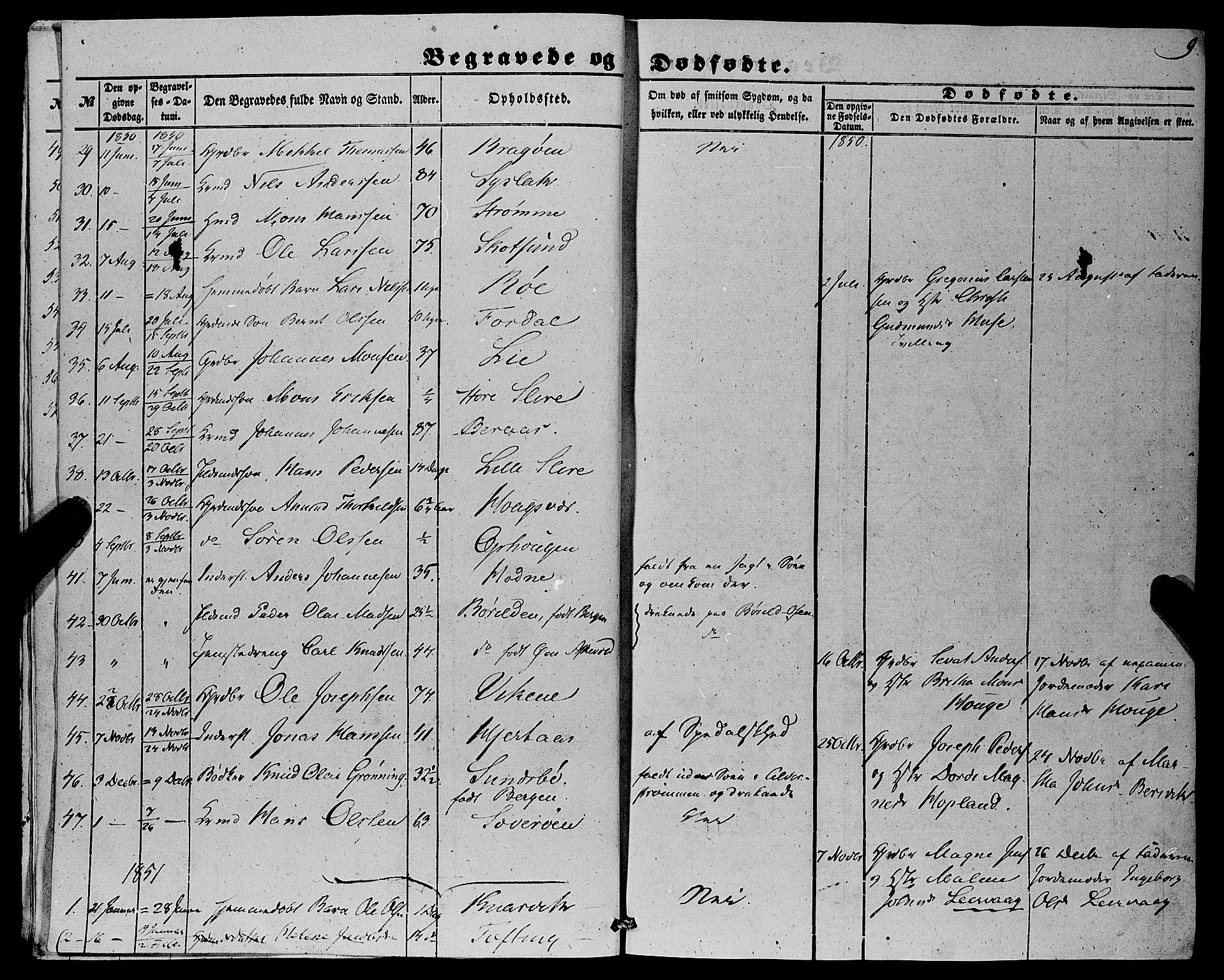 Lindås Sokneprestembete, SAB/A-76701/H/Haa: Parish register (official) no. A 15, 1848-1862, p. 9