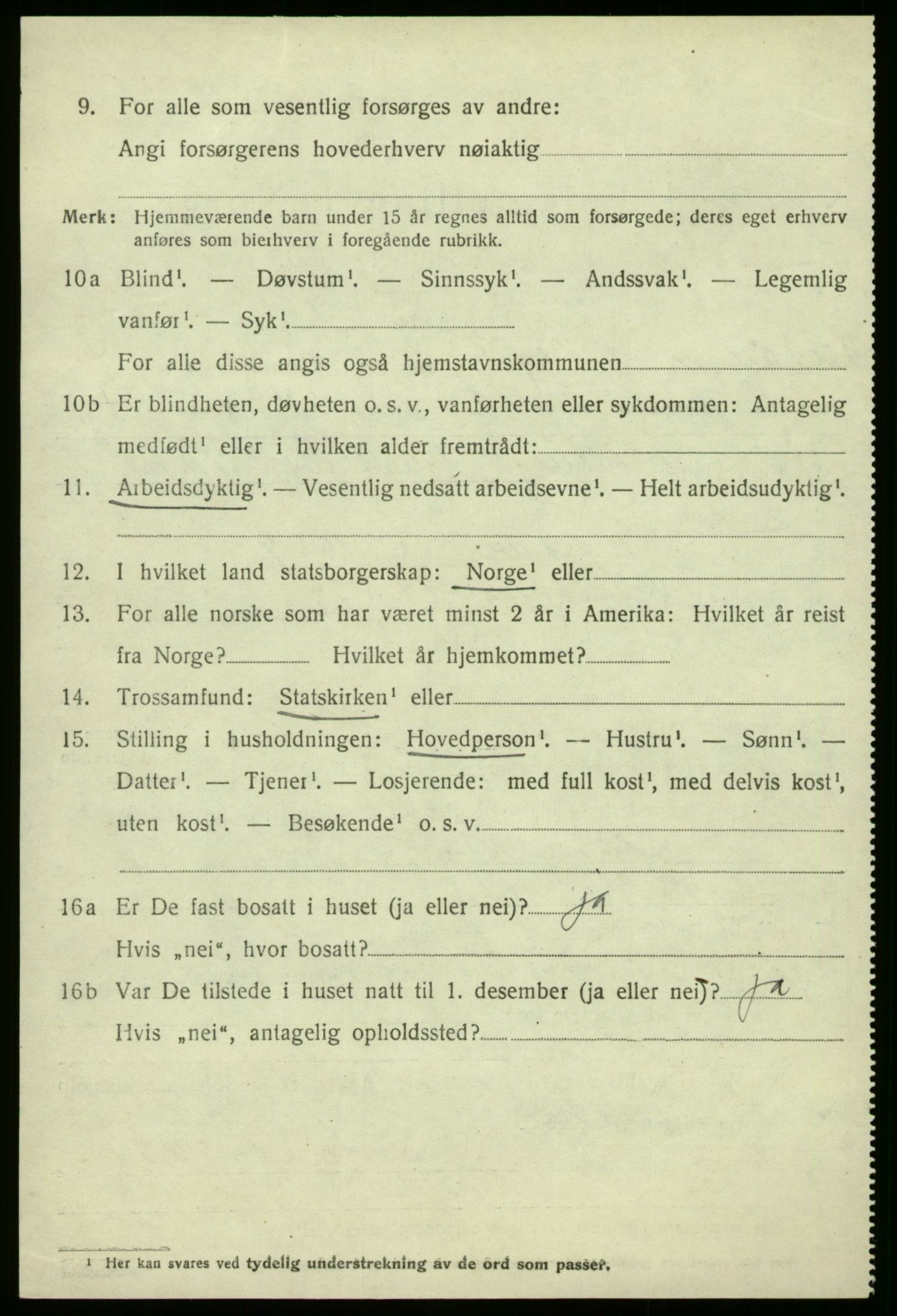 SAB, 1920 census for Leikanger, 1920, p. 2933