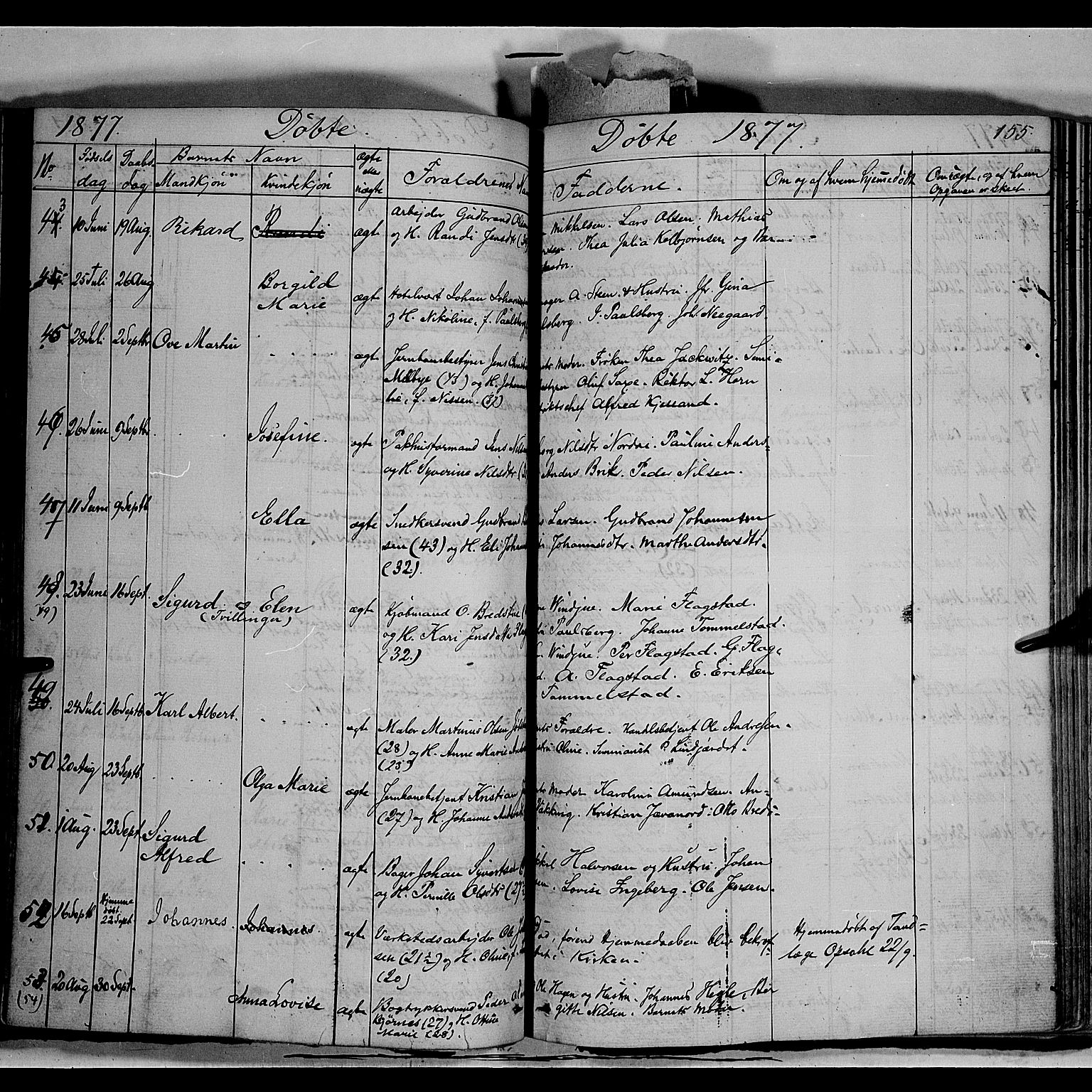 Vang prestekontor, Hedmark, AV/SAH-PREST-008/H/Ha/Haa/L0011: Parish register (official) no. 11, 1852-1877, p. 155