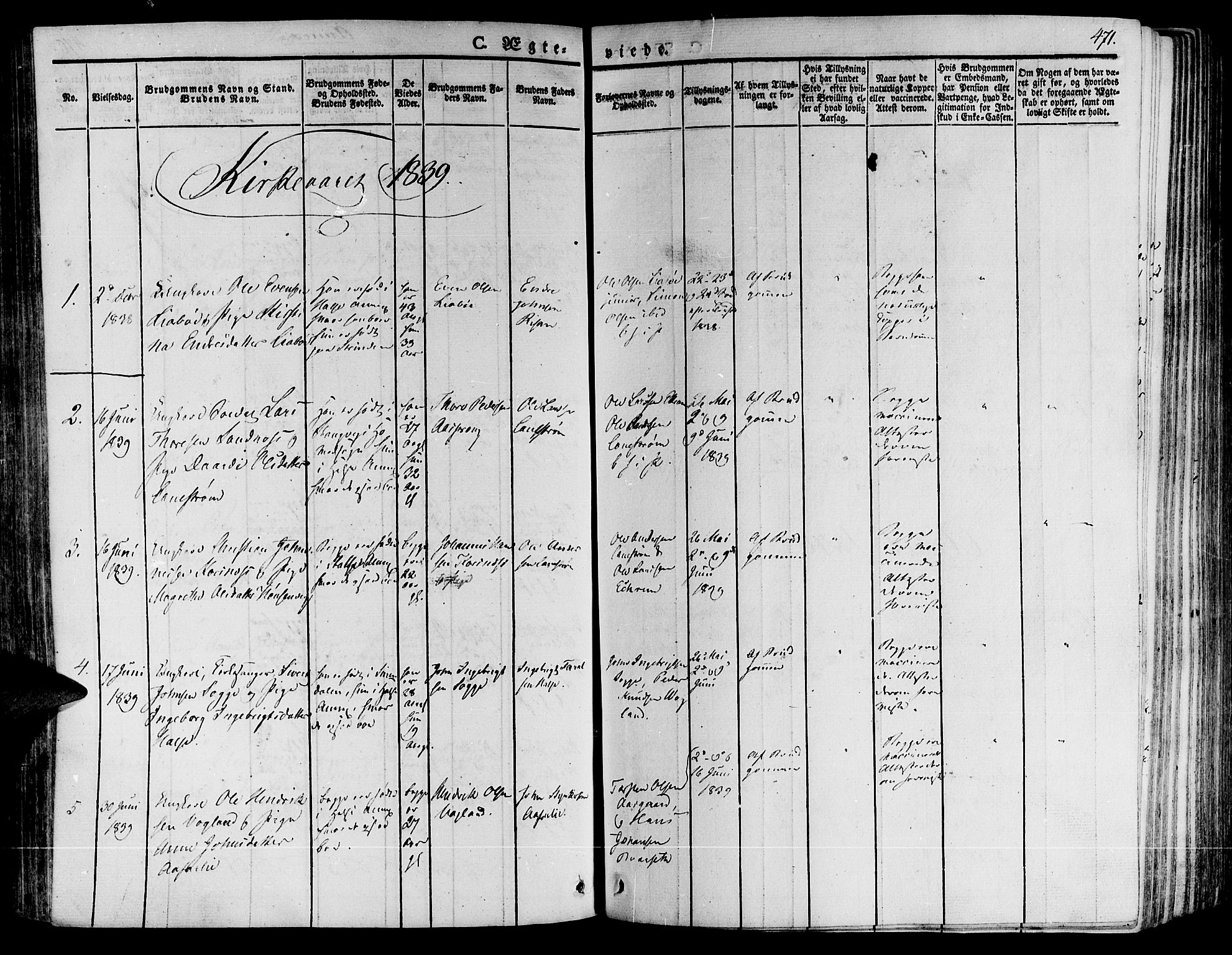 Ministerialprotokoller, klokkerbøker og fødselsregistre - Møre og Romsdal, SAT/A-1454/592/L1025: Parish register (official) no. 592A03 /2, 1831-1849, p. 471