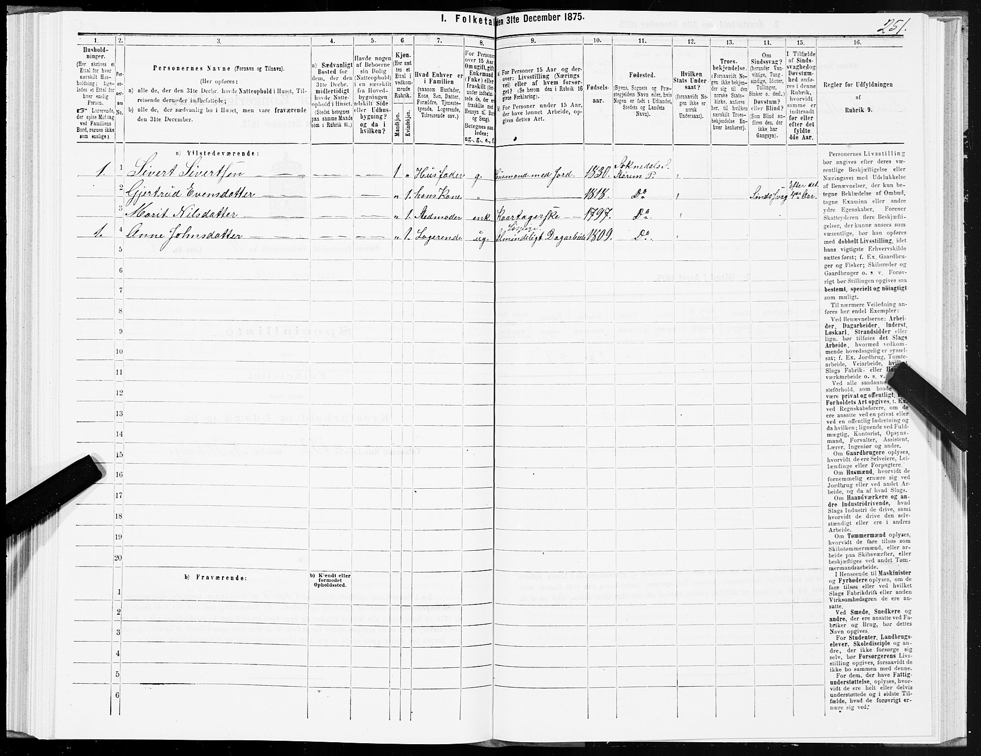 SAT, 1875 census for 1648P Støren, 1875, p. 8251