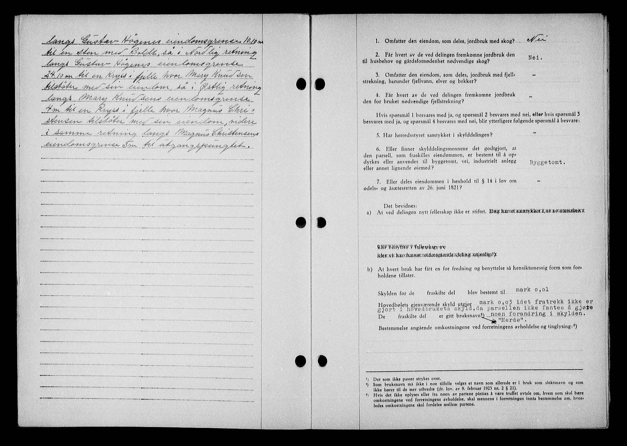 Nedenes sorenskriveri, AV/SAK-1221-0006/G/Gb/Gba/L0050: Mortgage book no. A-IV, 1942-1943, Diary no: : 1105/1942