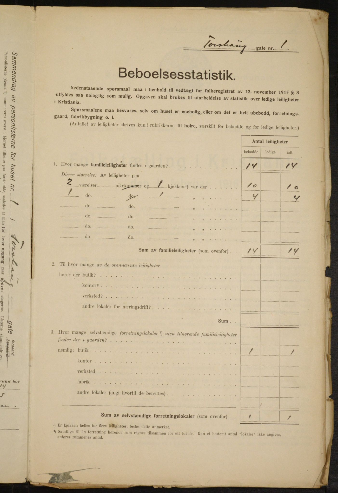 OBA, Municipal Census 1916 for Kristiania, 1916, p. 117625