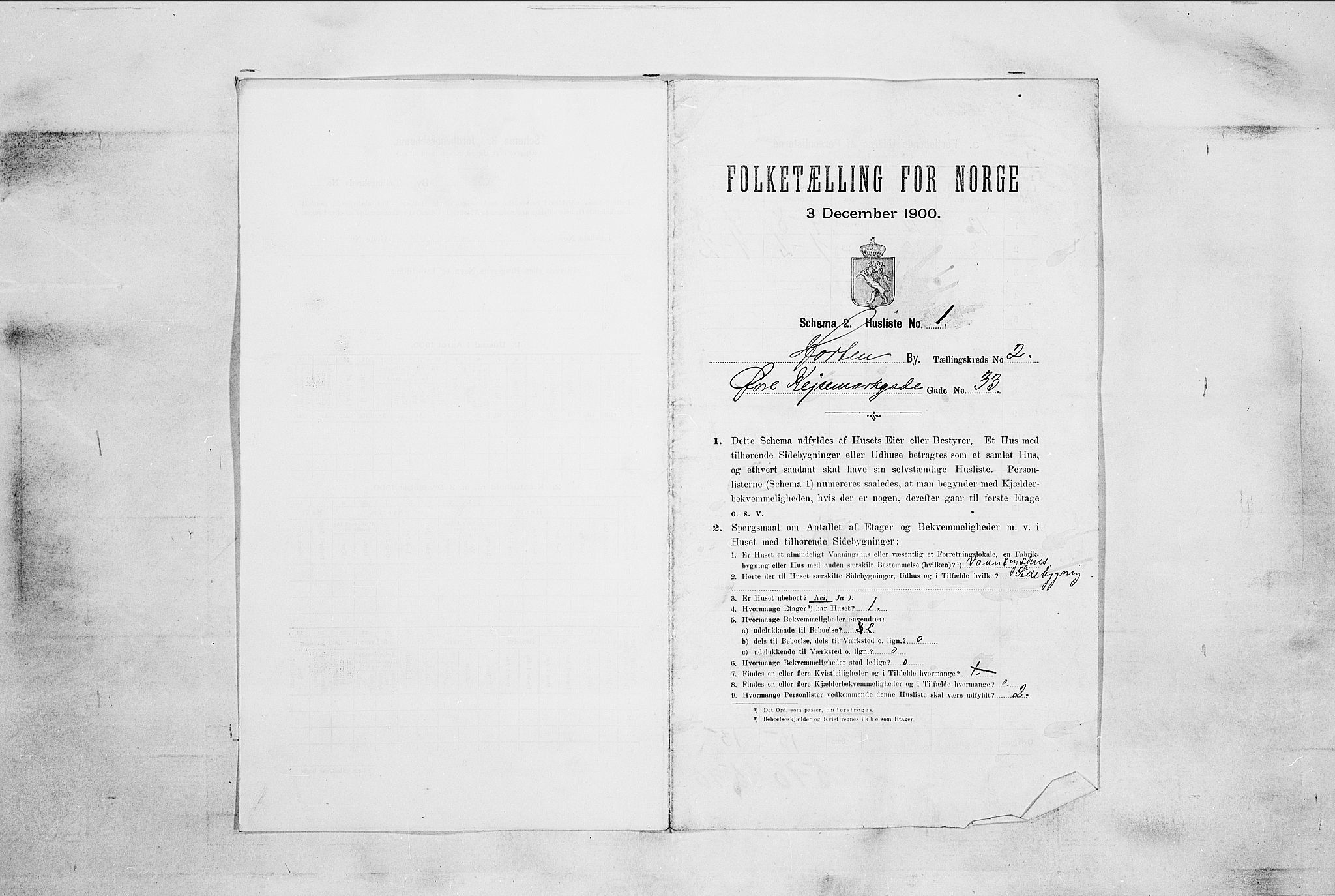 RA, 1900 census for Horten, 1900, p. 1470