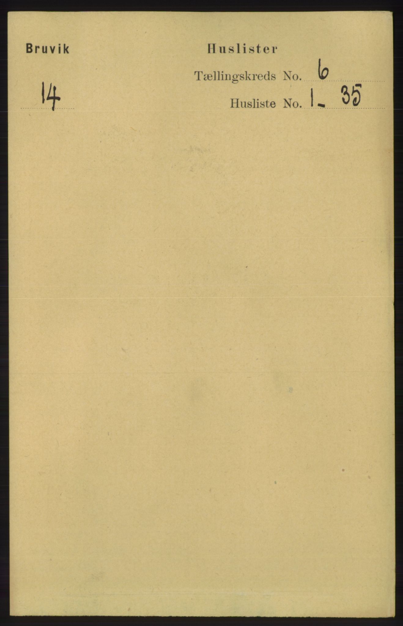 RA, 1891 census for 1251 Bruvik, 1891, p. 1727