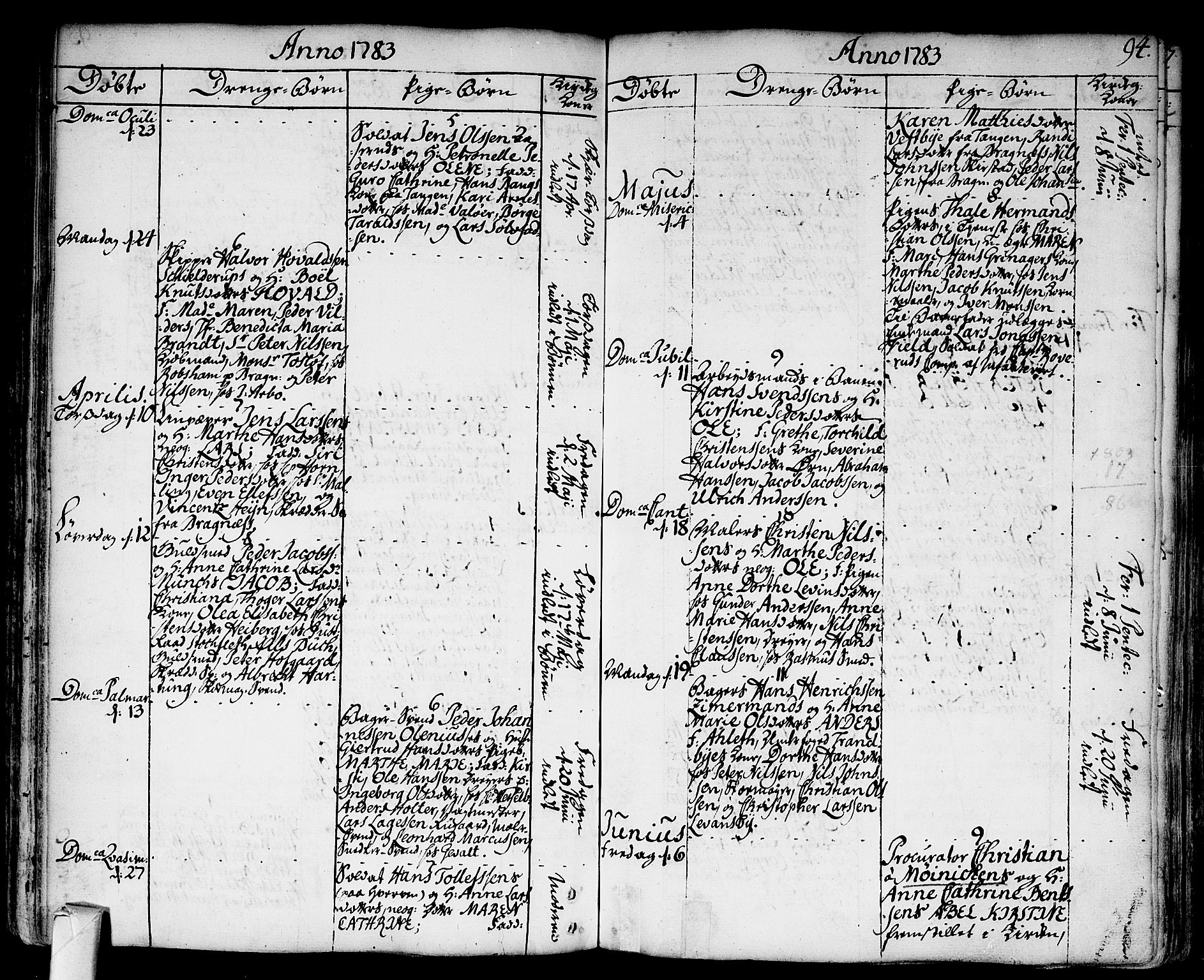 Strømsø kirkebøker, AV/SAKO-A-246/F/Fa/L0009: Parish register (official) no. I 9, 1752-1791, p. 94