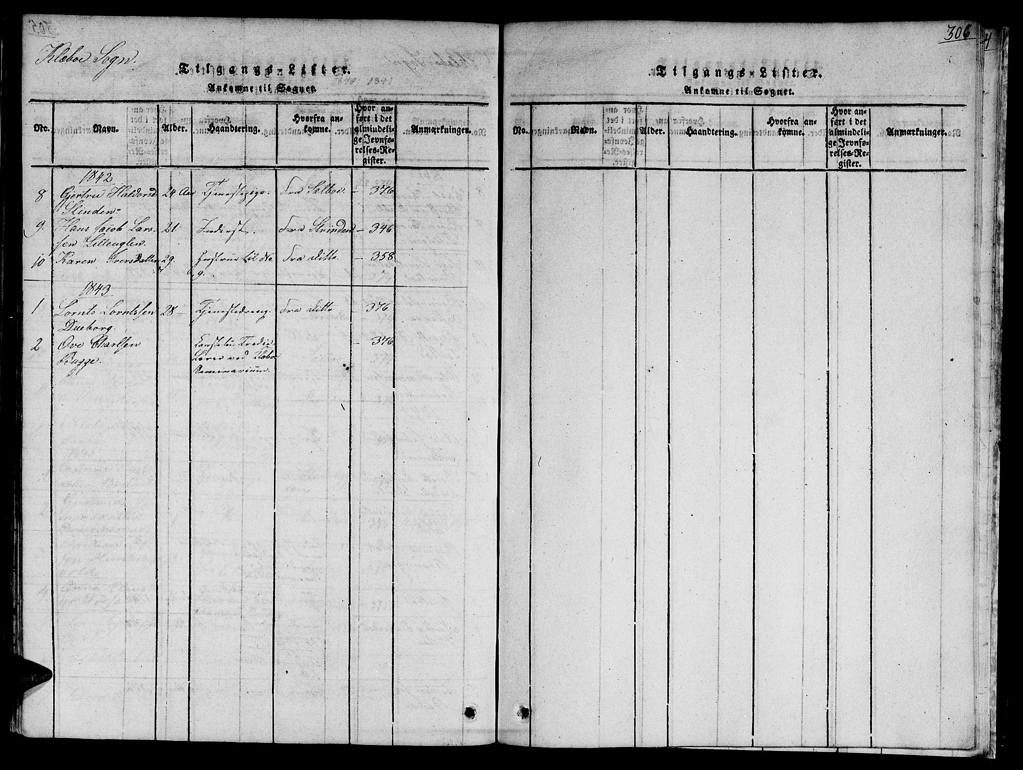 Ministerialprotokoller, klokkerbøker og fødselsregistre - Sør-Trøndelag, SAT/A-1456/618/L0439: Parish register (official) no. 618A04 /1, 1816-1843, p. 306