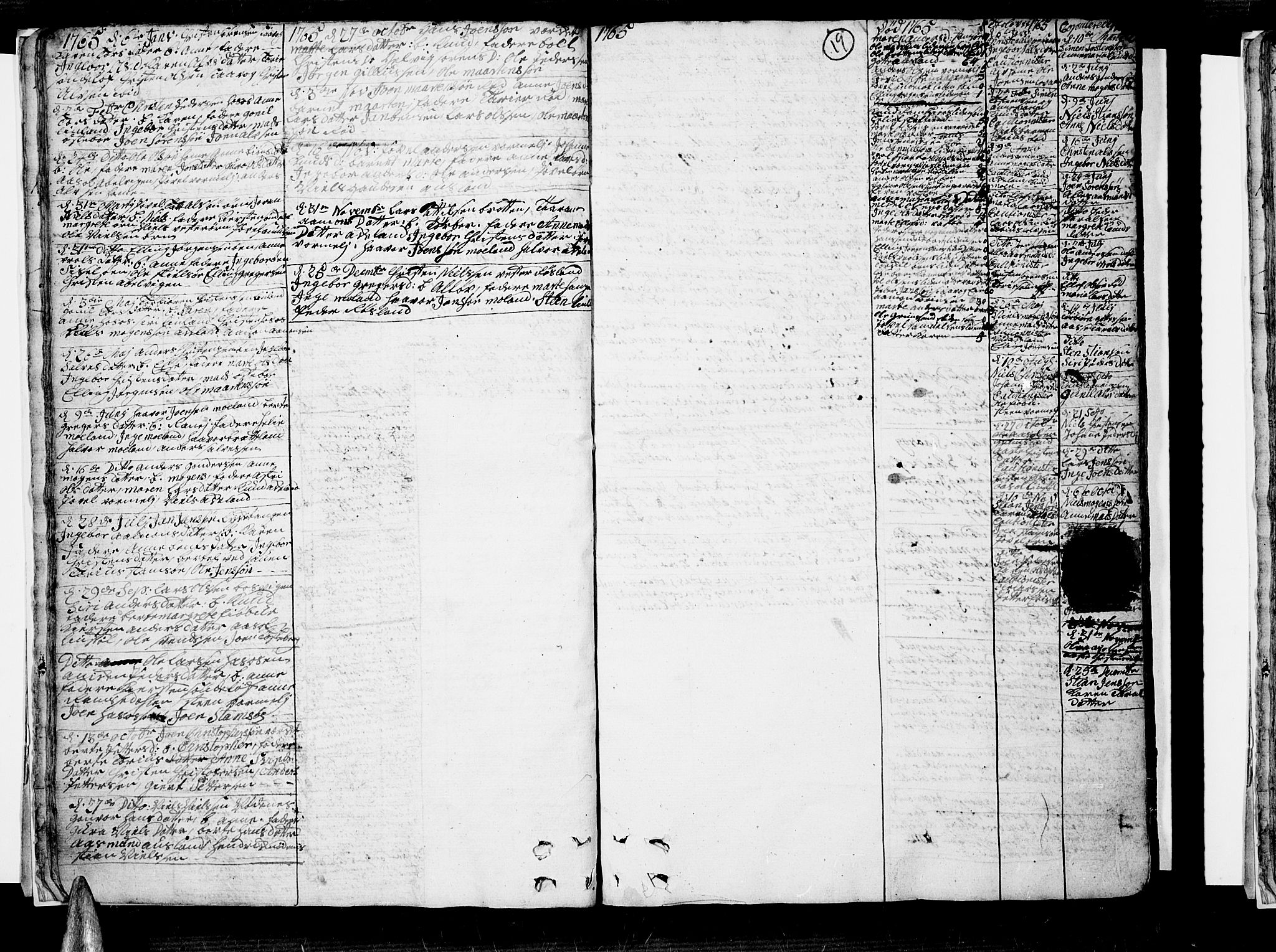 Søndeled sokneprestkontor, SAK/1111-0038/F/Fb/L0001: Parish register (copy) no. B 1, 1746-1816, p. 19