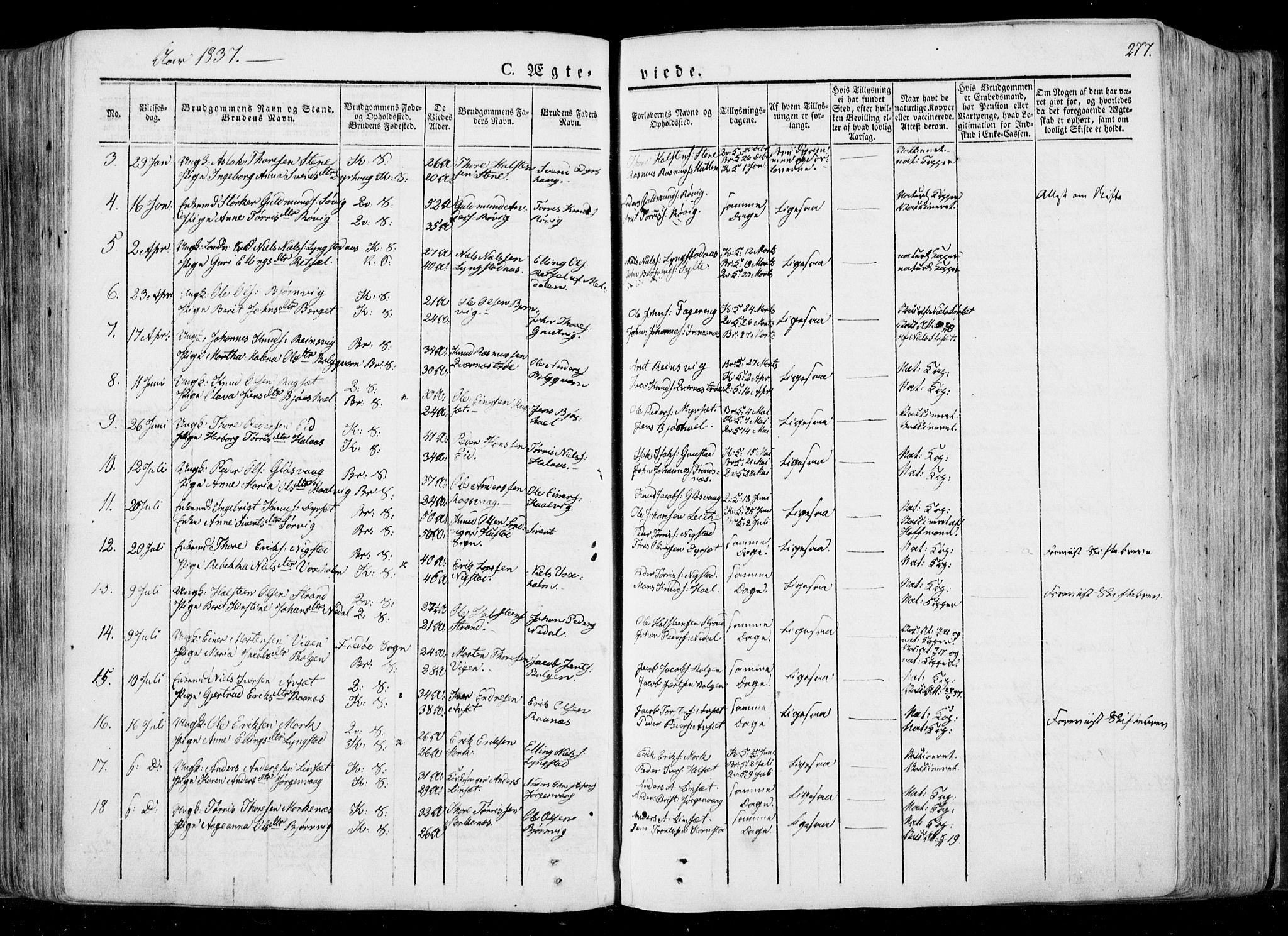 Ministerialprotokoller, klokkerbøker og fødselsregistre - Møre og Romsdal, SAT/A-1454/568/L0803: Parish register (official) no. 568A10, 1830-1853, p. 277