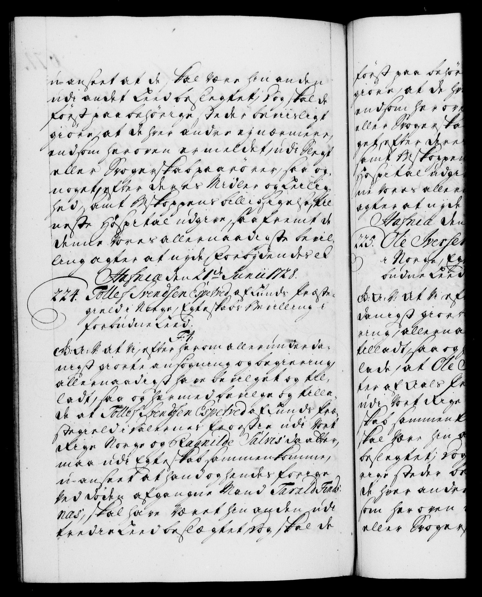 Danske Kanselli 1572-1799, AV/RA-EA-3023/F/Fc/Fca/Fcaa/L0025: Norske registre, 1726-1728, p. 671b