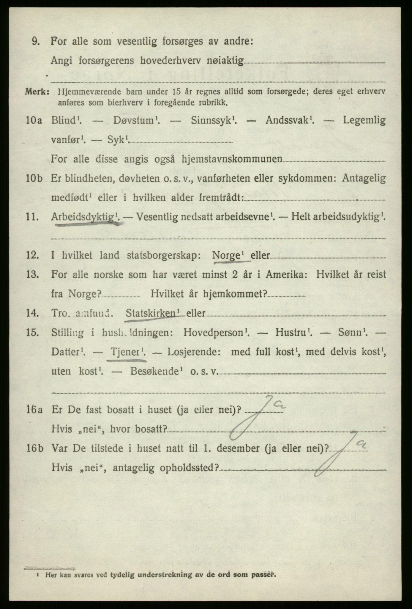 SAB, 1920 census for Innvik, 1920, p. 4112