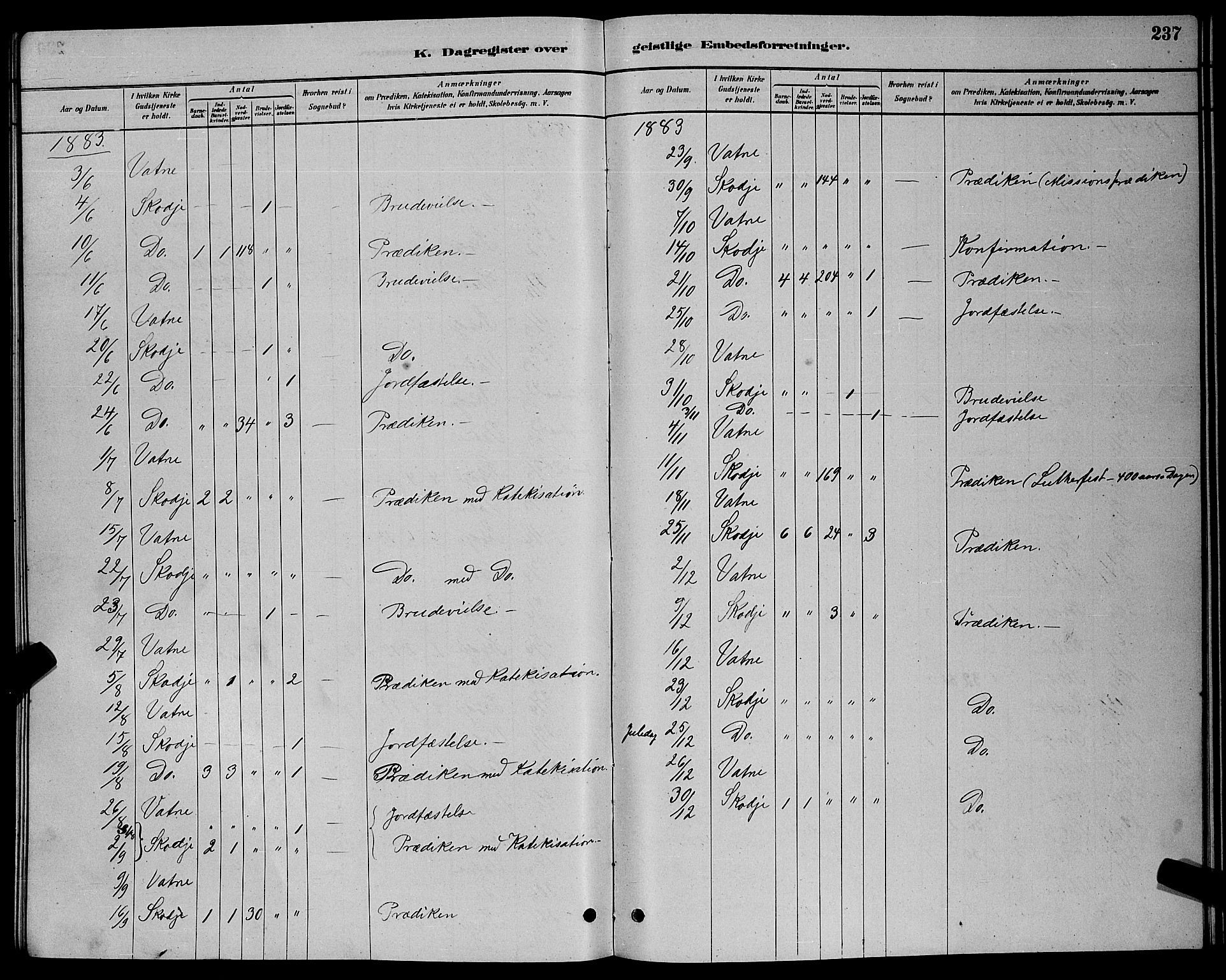 Ministerialprotokoller, klokkerbøker og fødselsregistre - Møre og Romsdal, AV/SAT-A-1454/524/L0365: Parish register (copy) no. 524C06, 1880-1899, p. 237