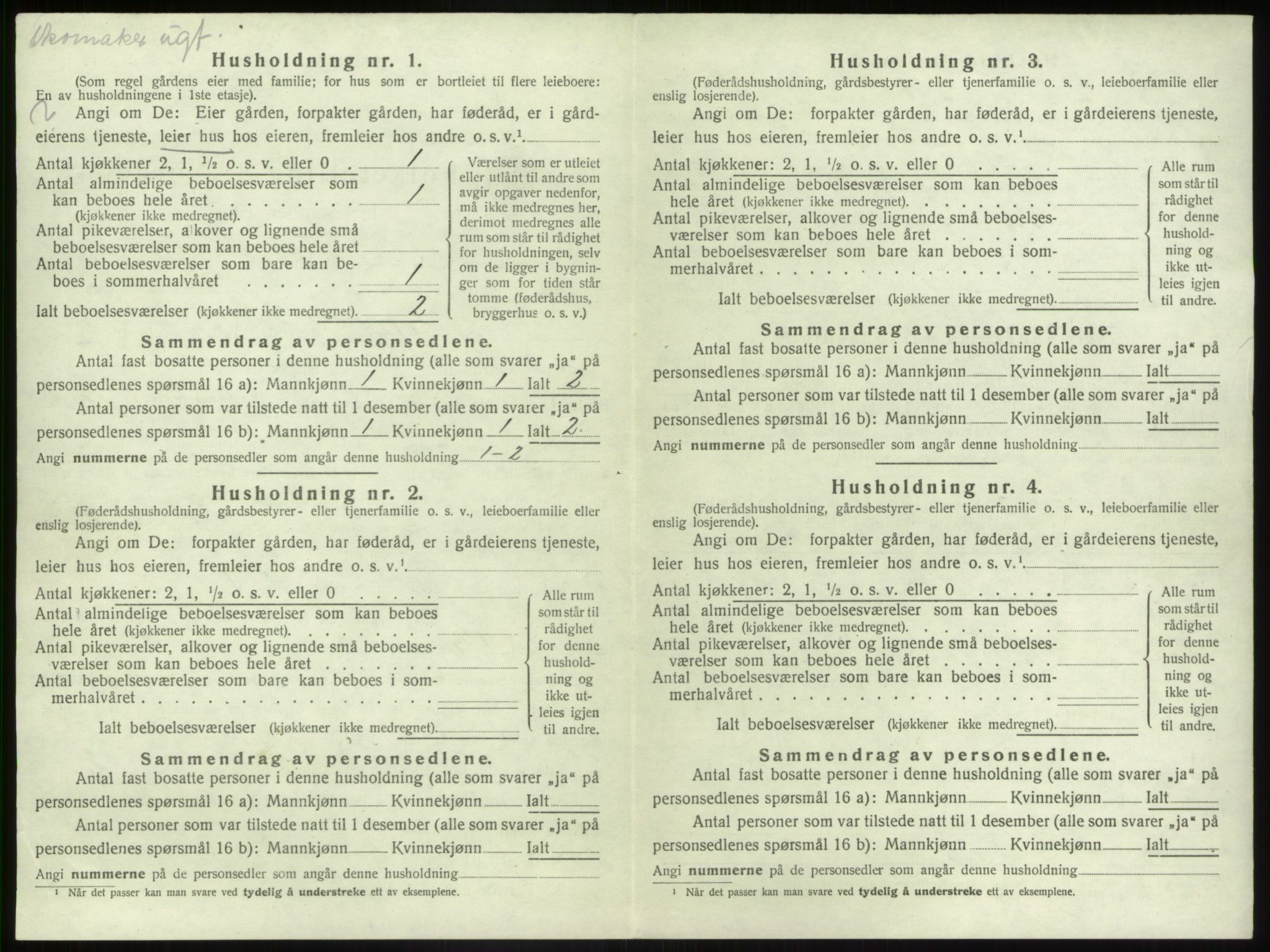 SAB, 1920 census for Jølster, 1920, p. 916