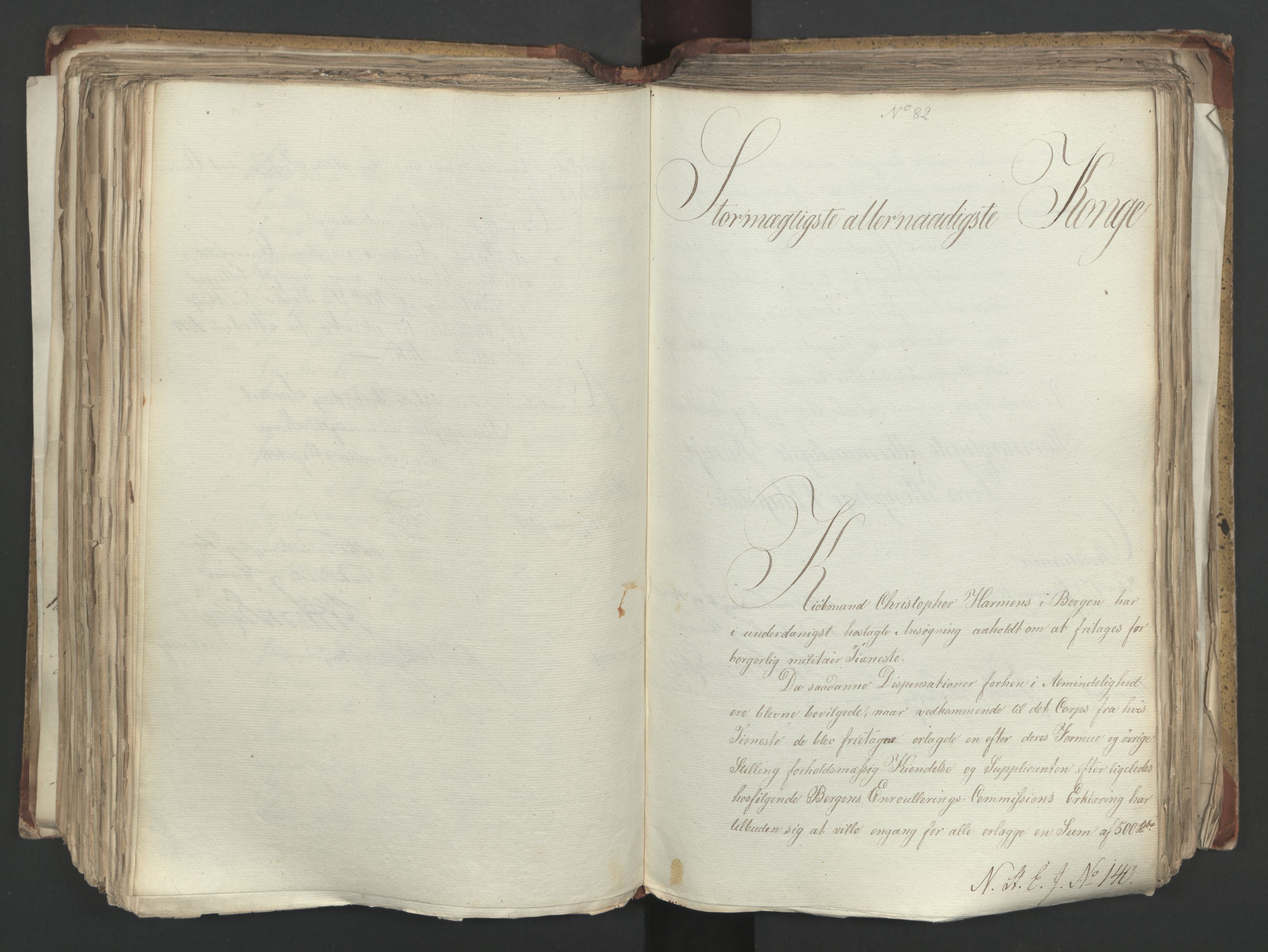 Statsrådsavdelingen i Stockholm, AV/RA-S-1003/D/Da/L0001: Regjeringsinnstillinger nr. 1-262, 1814-1815, p. 300