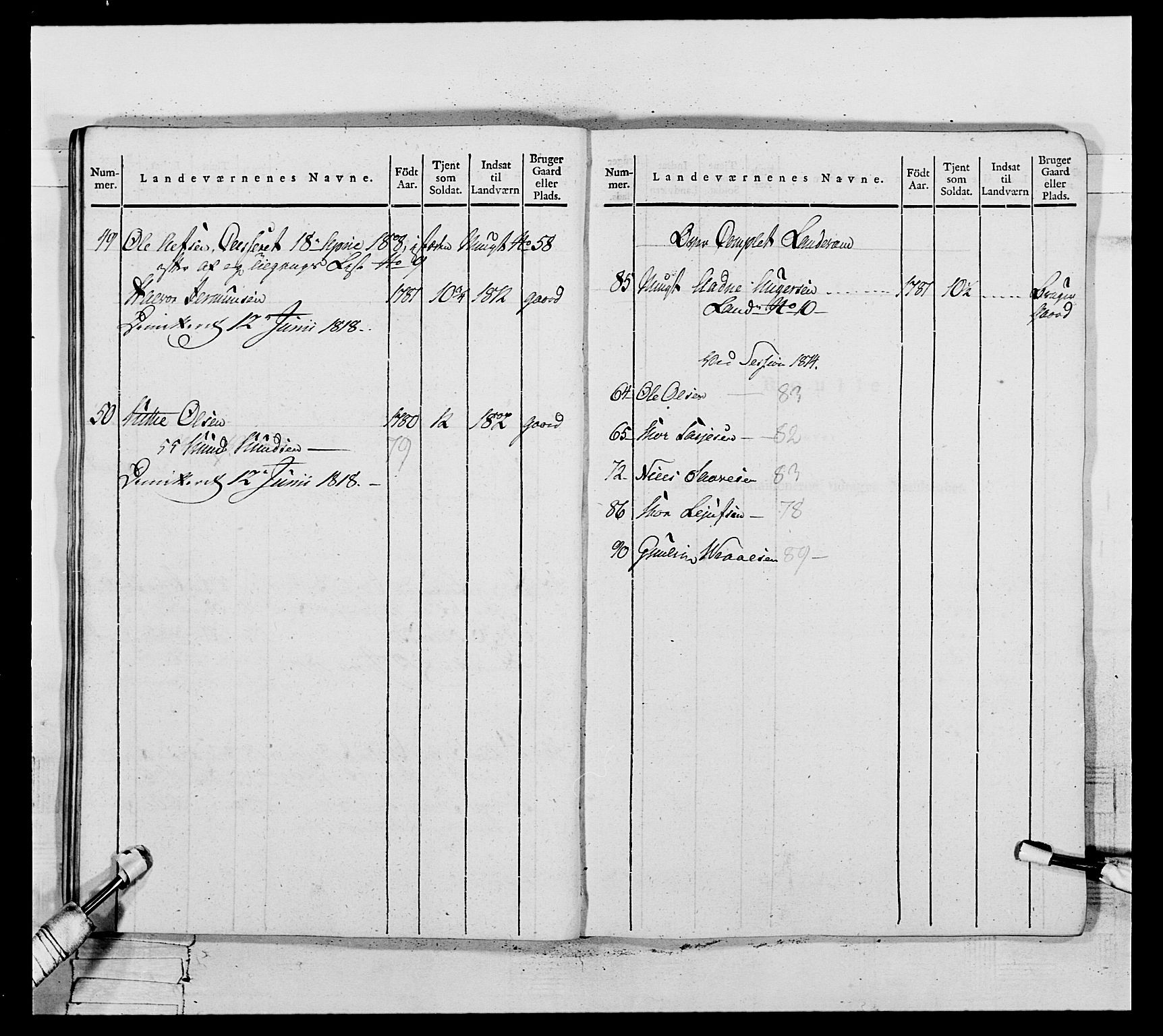 Generalitets- og kommissariatskollegiet, Det kongelige norske kommissariatskollegium, AV/RA-EA-5420/E/Eh/L0117: Telemarkske nasjonale infanteriregiment, 1812-1814, p. 316