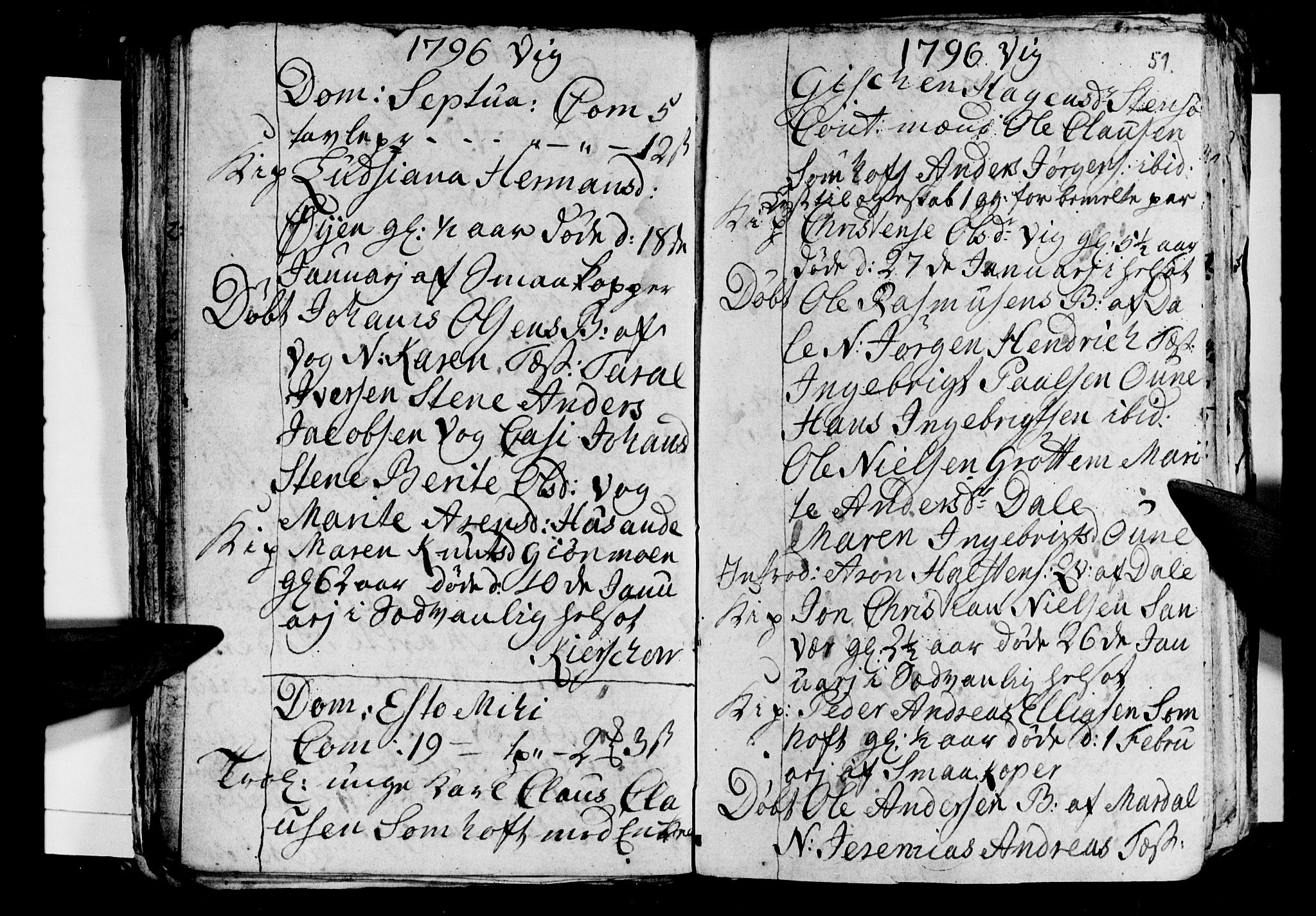 Ministerialprotokoller, klokkerbøker og fødselsregistre - Nordland, AV/SAT-A-1459/812/L0184: Parish register (copy) no. 812C02, 1793-1809, p. 51