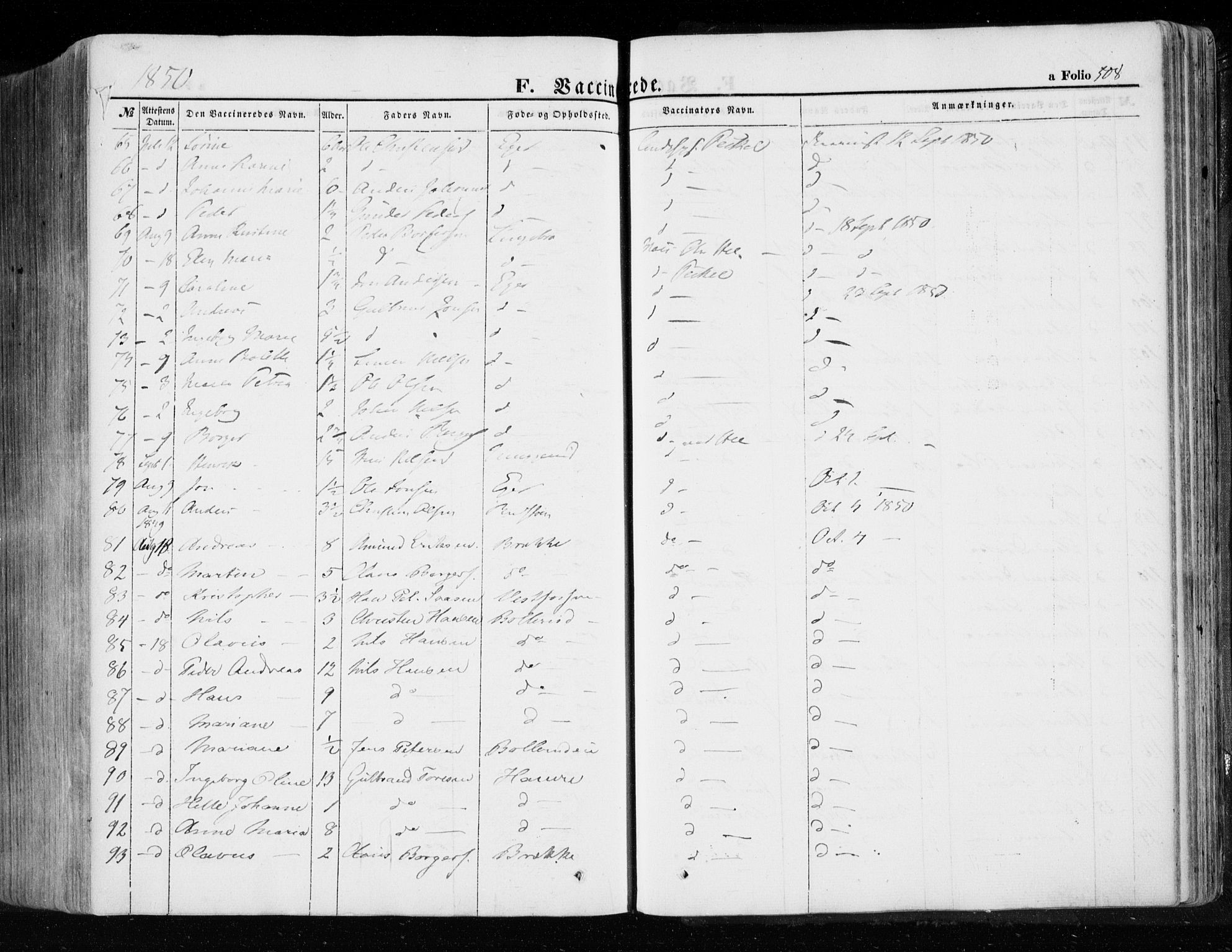 Eiker kirkebøker, AV/SAKO-A-4/F/Fa/L0014: Parish register (official) no. I 14, 1846-1854, p. 508