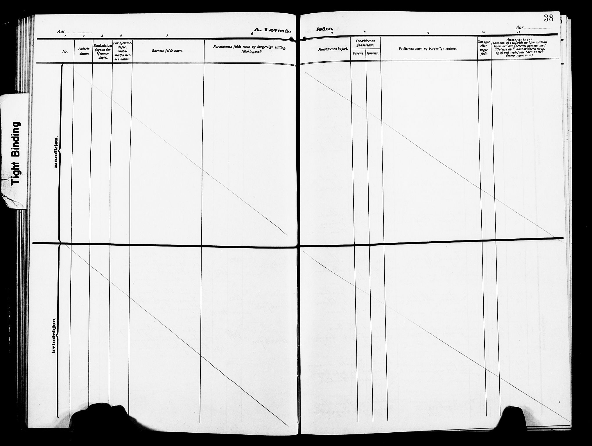 Ministerialprotokoller, klokkerbøker og fødselsregistre - Nord-Trøndelag, AV/SAT-A-1458/739/L0376: Parish register (copy) no. 739C04, 1908-1917, p. 38