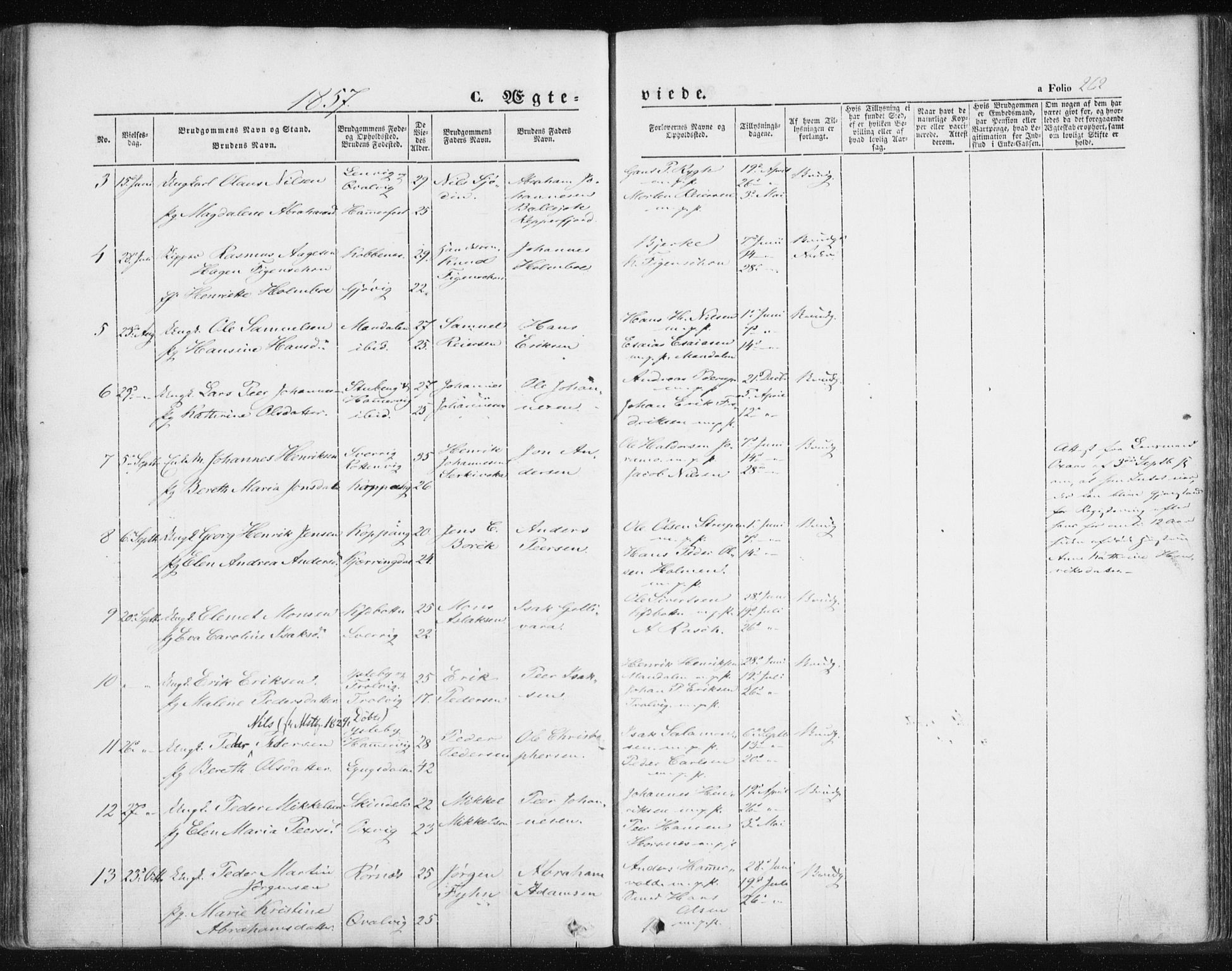 Lyngen sokneprestembete, SATØ/S-1289/H/He/Hea/L0004kirke: Parish register (official) no. 4, 1839-1858, p. 262