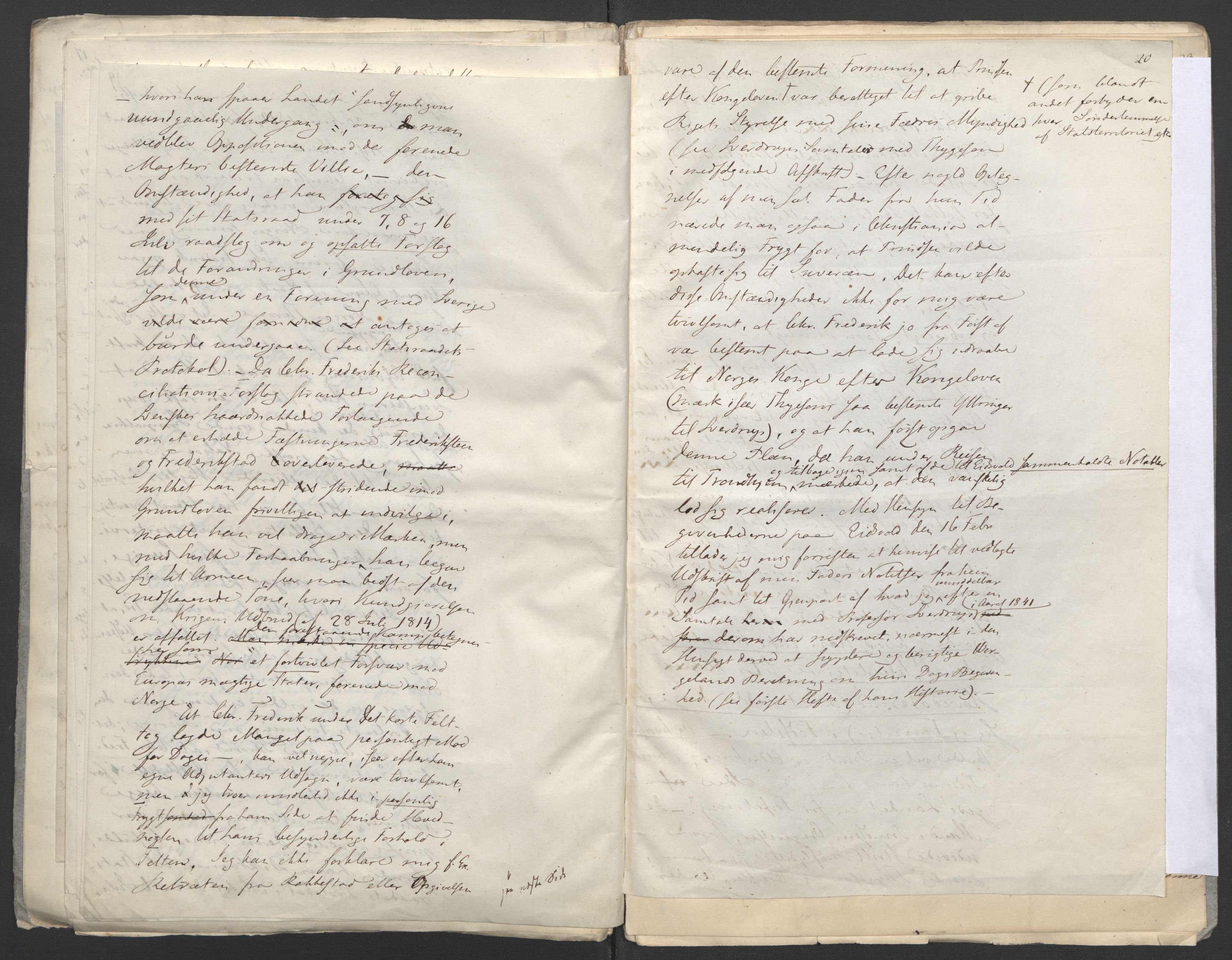 Faye, Andreas, AV/RA-PA-0015/F/Fh/L0028/0003: -- / Optegnelser ang. begivenhedene 1807-1814 af Thulstrup, L. Stoud Platou, C. St. Platou, G. Sverdrup, Løvenskiold m.fl. (afg. i samme anledning), p. 22