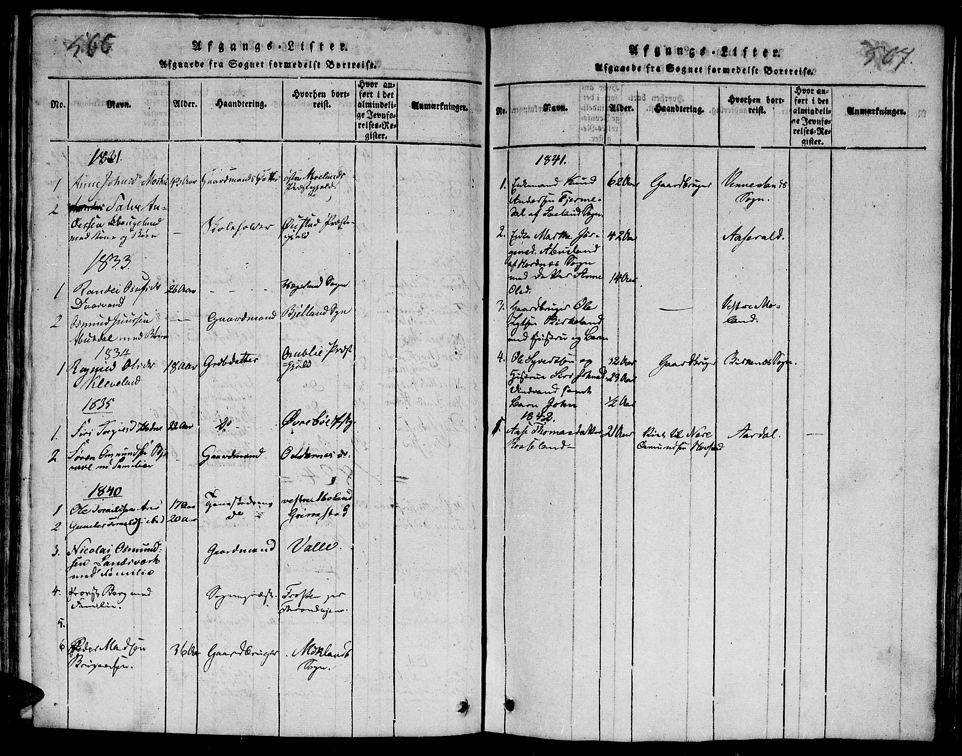 Evje sokneprestkontor, SAK/1111-0008/F/Fb/Fba/L0001: Parish register (copy) no. B 1, 1816-1842, p. 566-567
