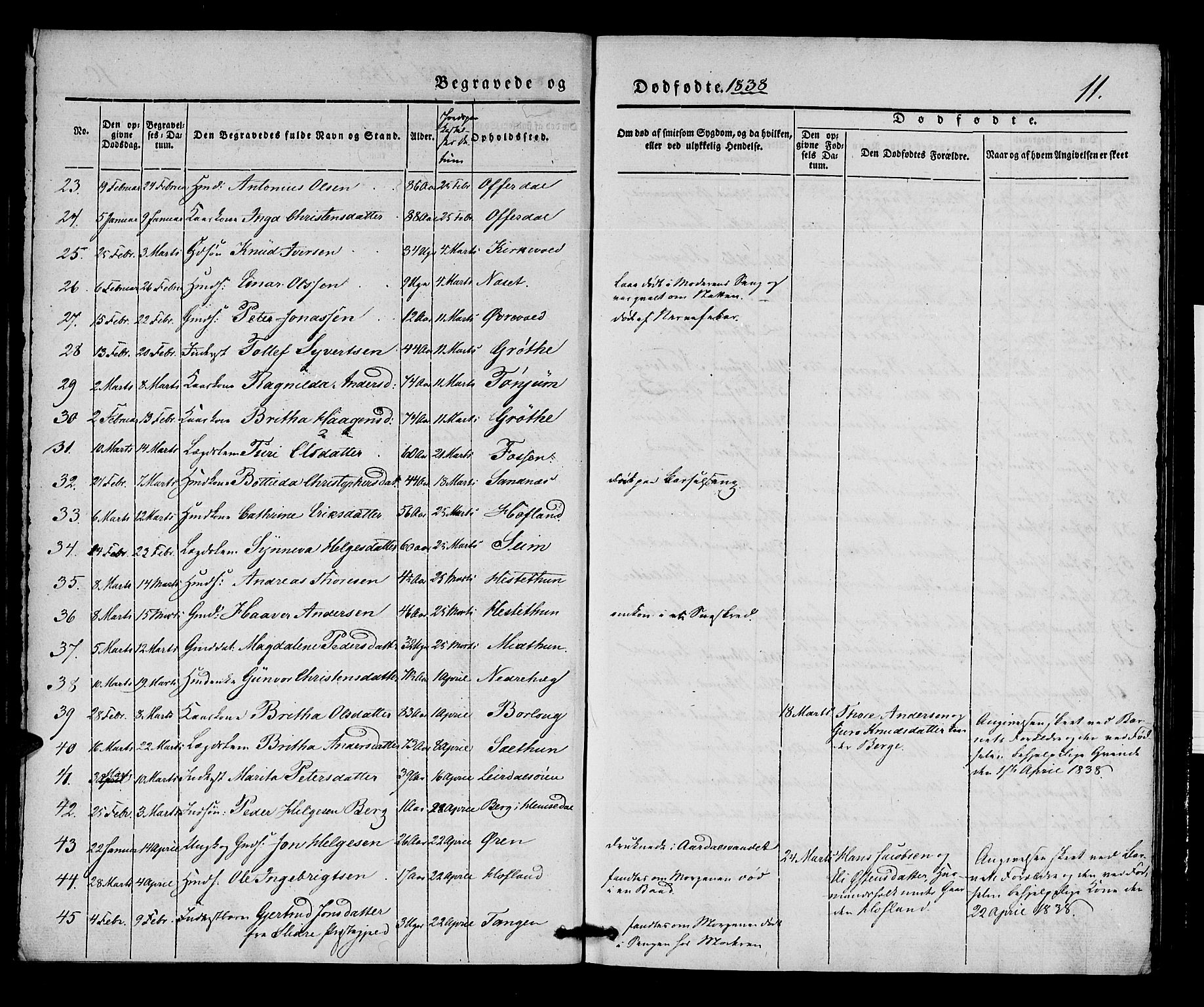 Lærdal sokneprestembete, SAB/A-81201: Parish register (official) no. A 9, 1835-1857, p. 11