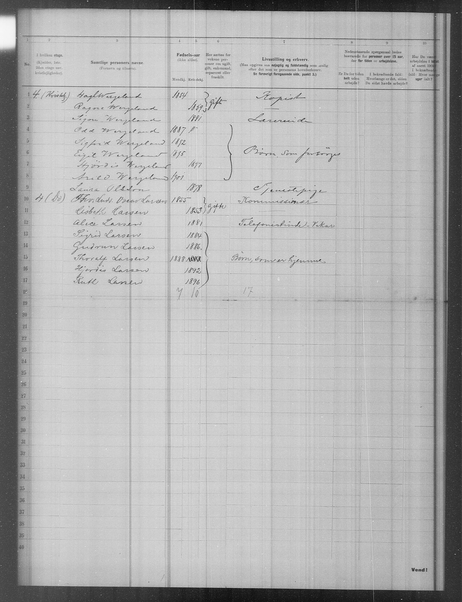 OBA, Municipal Census 1902 for Kristiania, 1902, p. 17417