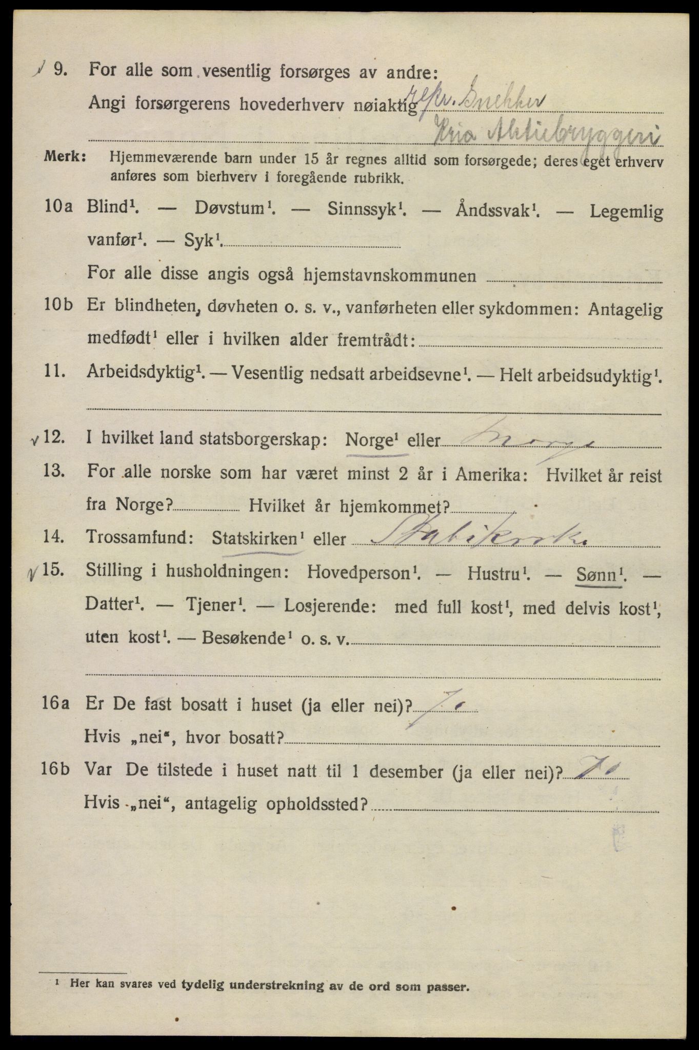 SAO, 1920 census for Kristiania, 1920, p. 157050