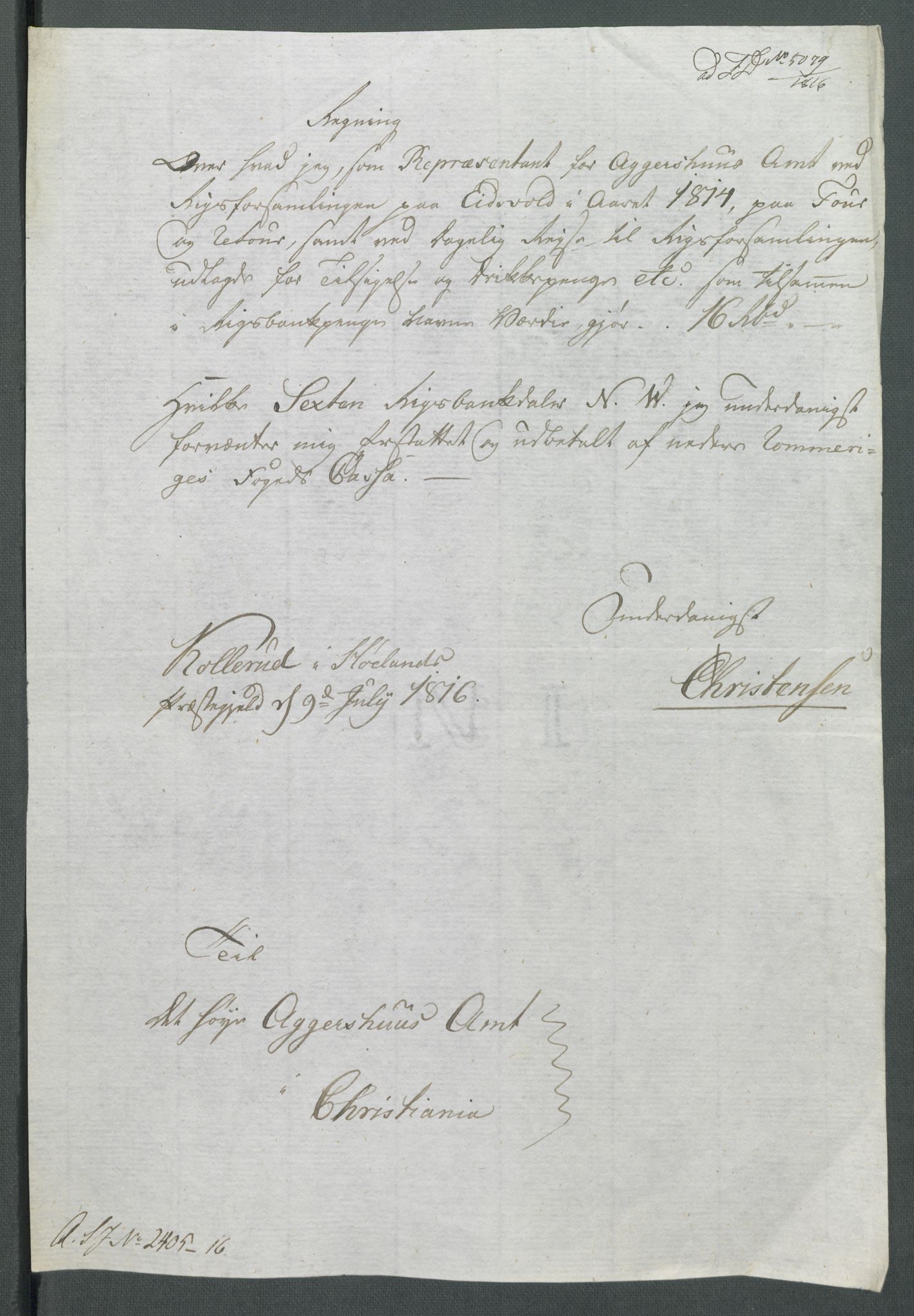 5. departement for finans-, handels- og tollfaget, AV/RA-S-3893/C/Cb/L0014: Regninger fra Riksforsamlingens deputerede, 1814, p. 176