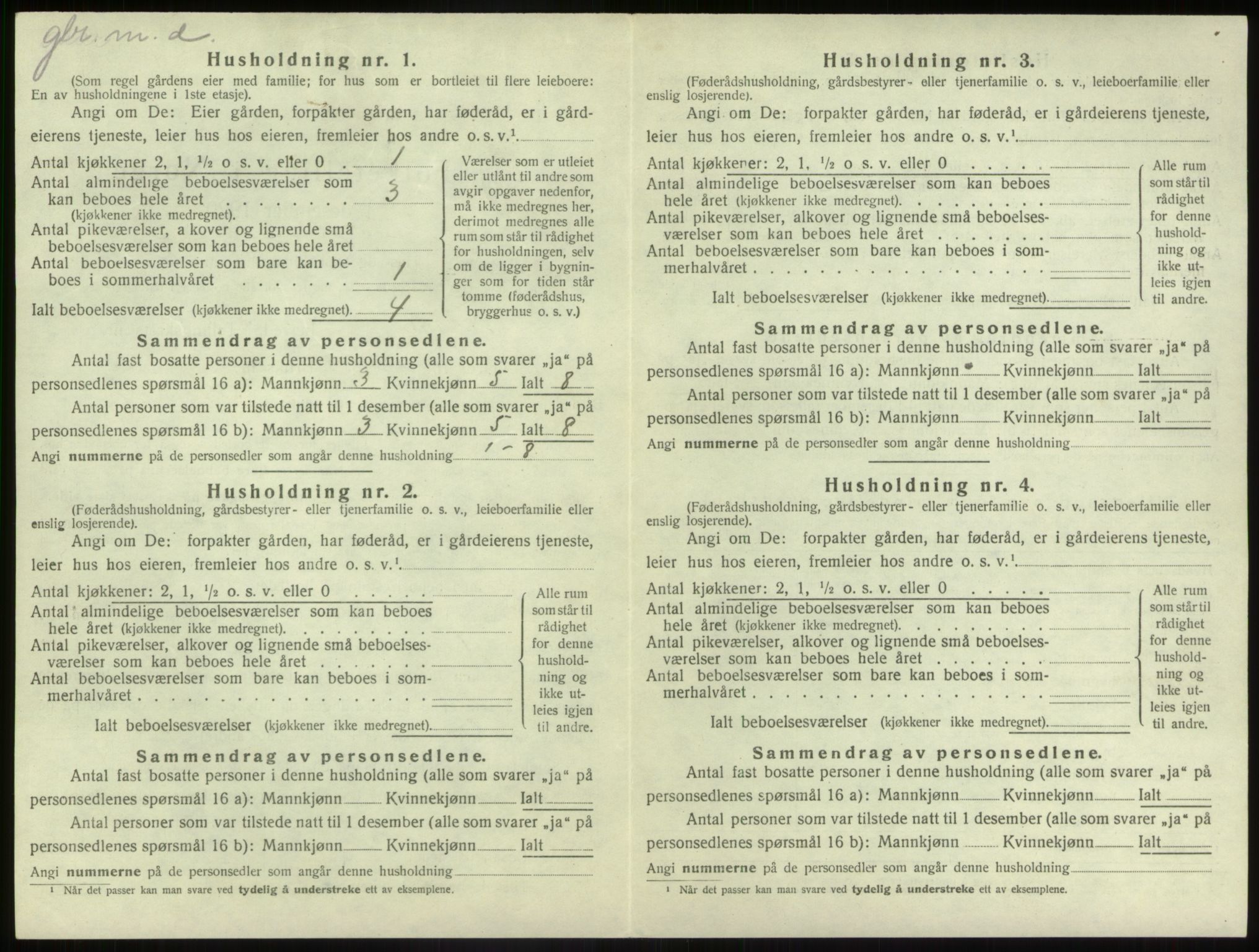 SAB, 1920 census for Jølster, 1920, p. 543