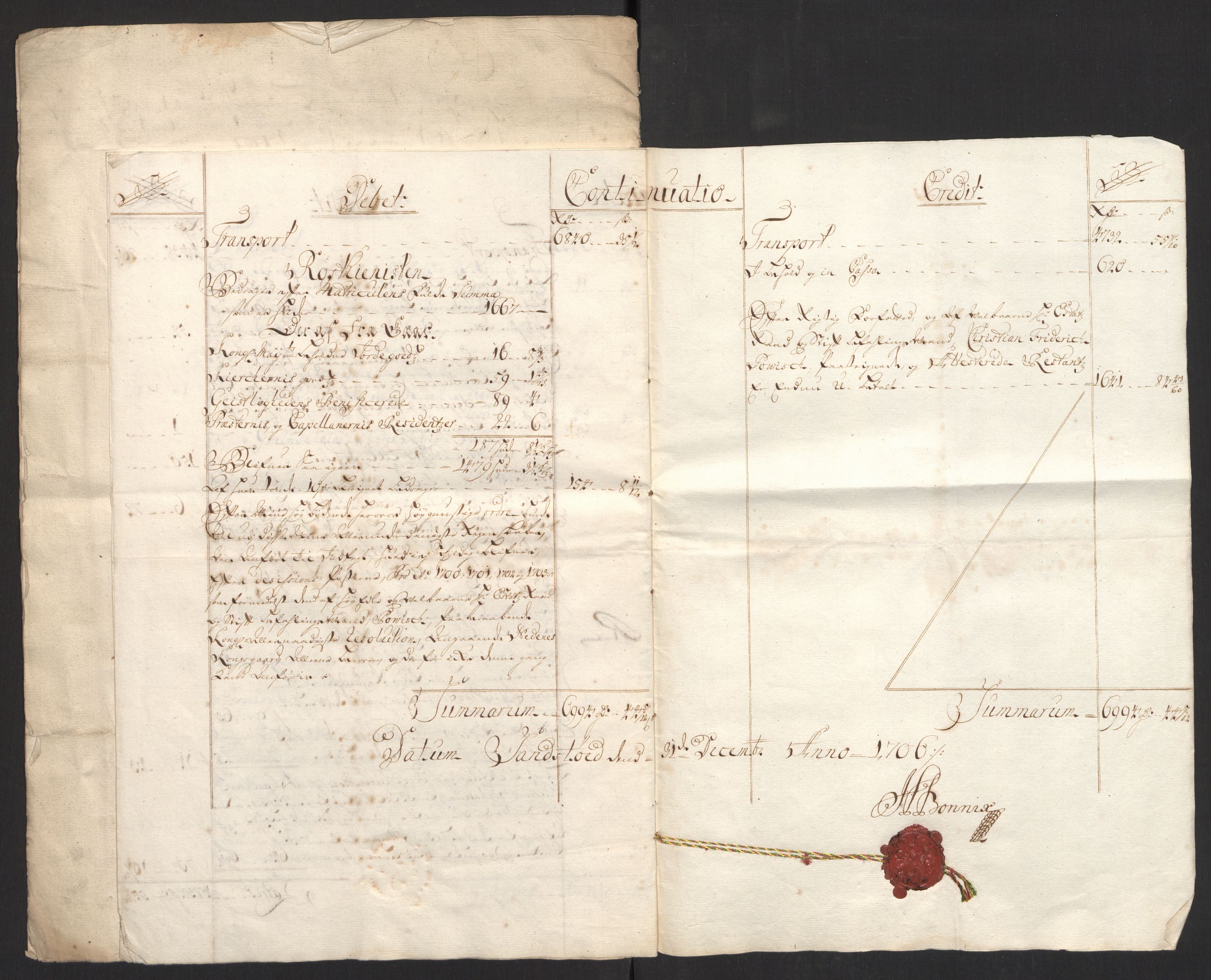 Rentekammeret inntil 1814, Reviderte regnskaper, Fogderegnskap, AV/RA-EA-4092/R39/L2318: Fogderegnskap Nedenes, 1706-1709, p. 13