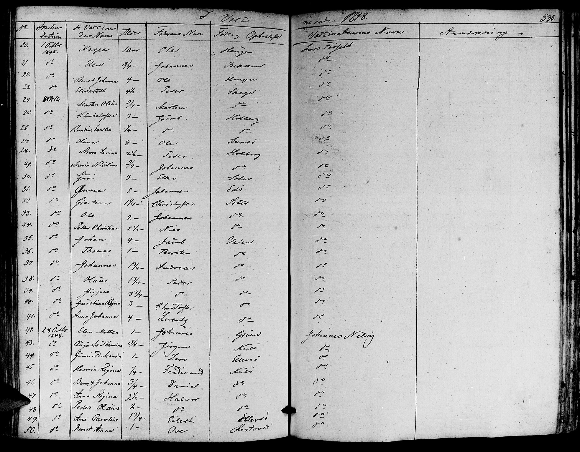 Ministerialprotokoller, klokkerbøker og fødselsregistre - Møre og Romsdal, AV/SAT-A-1454/581/L0936: Parish register (official) no. 581A04, 1836-1852, p. 530