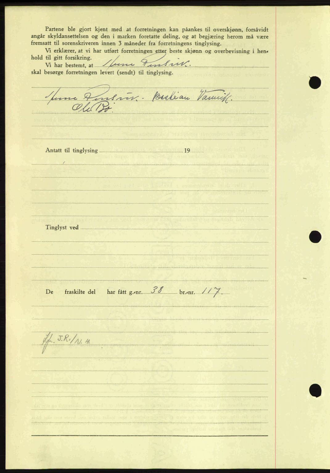 Nordmøre sorenskriveri, AV/SAT-A-4132/1/2/2Ca: Mortgage book no. A98, 1944-1944, Diary no: : 1332/1944