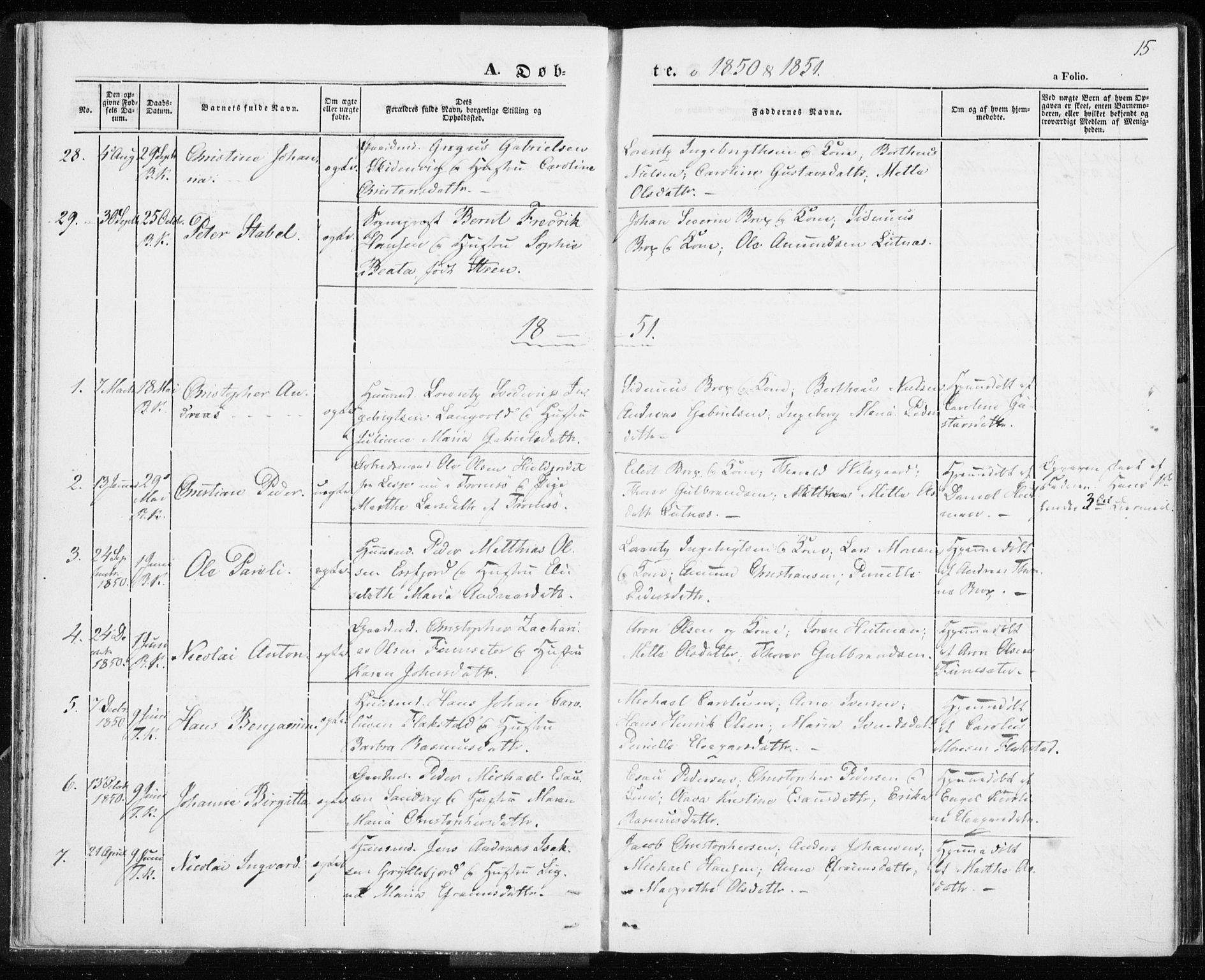 Berg sokneprestkontor, SATØ/S-1318/G/Ga/Gaa/L0001kirke: Parish register (official) no. 1, 1846-1859, p. 15