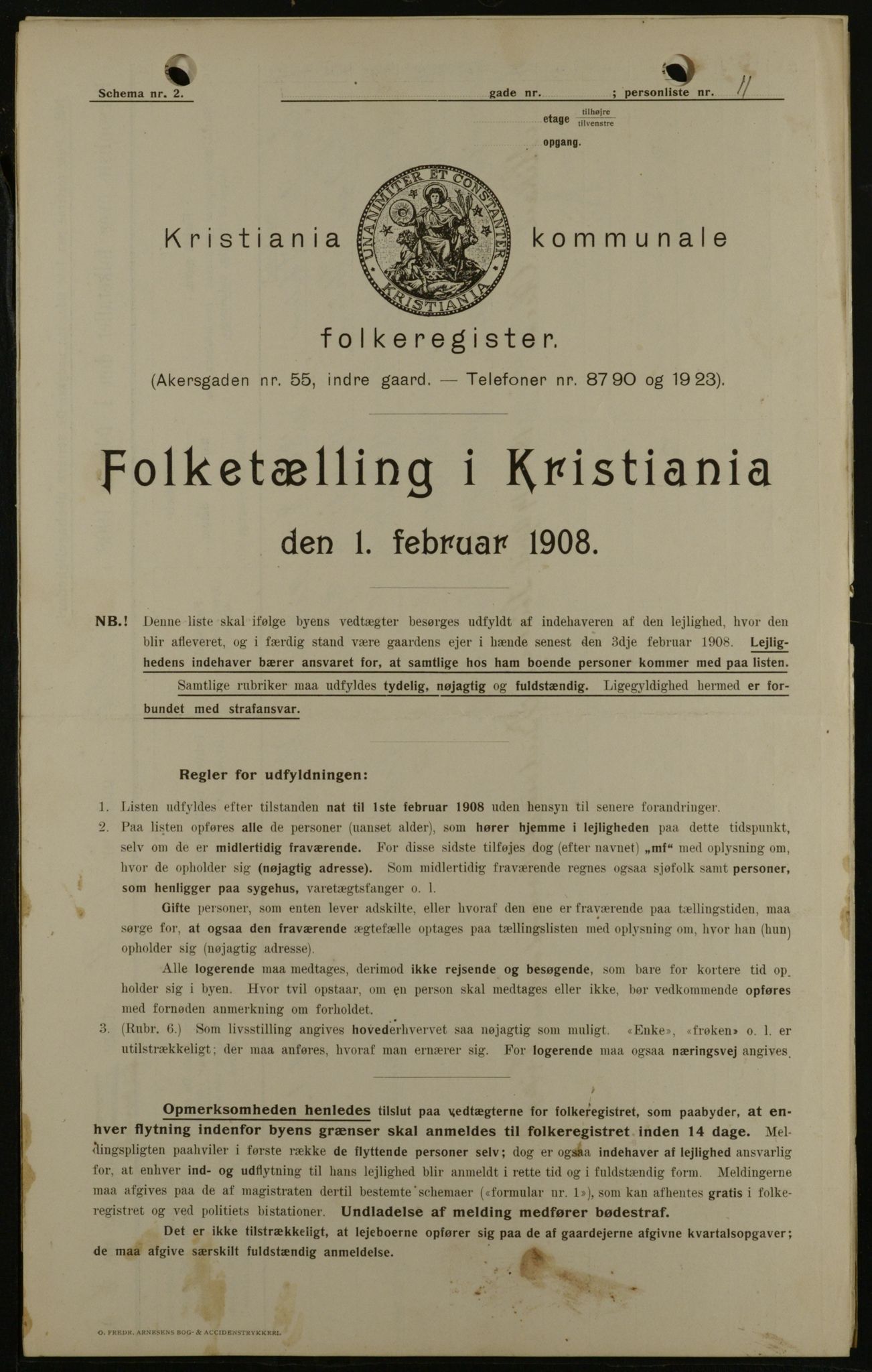 OBA, Municipal Census 1908 for Kristiania, 1908, p. 17936