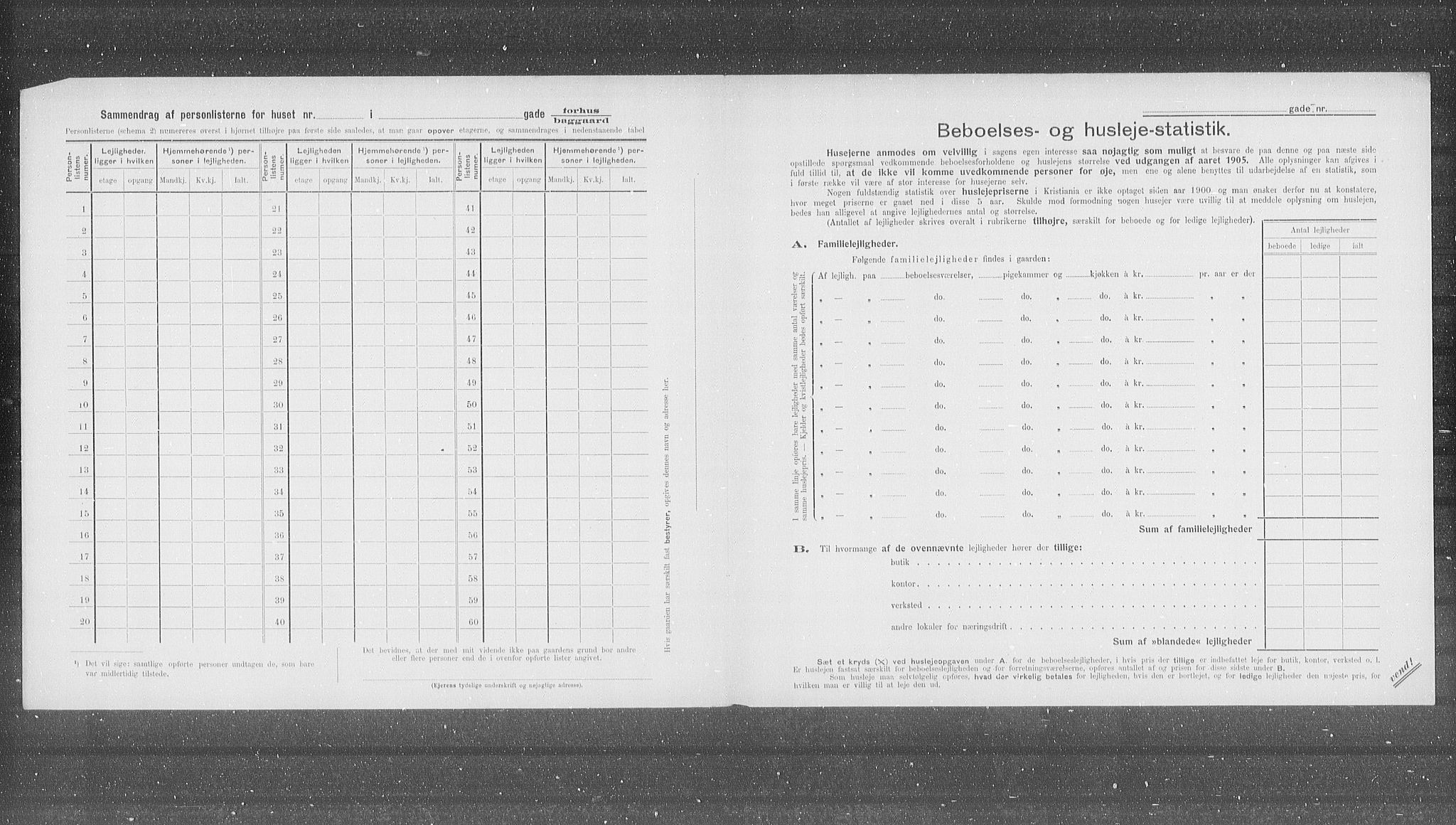 OBA, Municipal Census 1905 for Kristiania, 1905, p. 43488