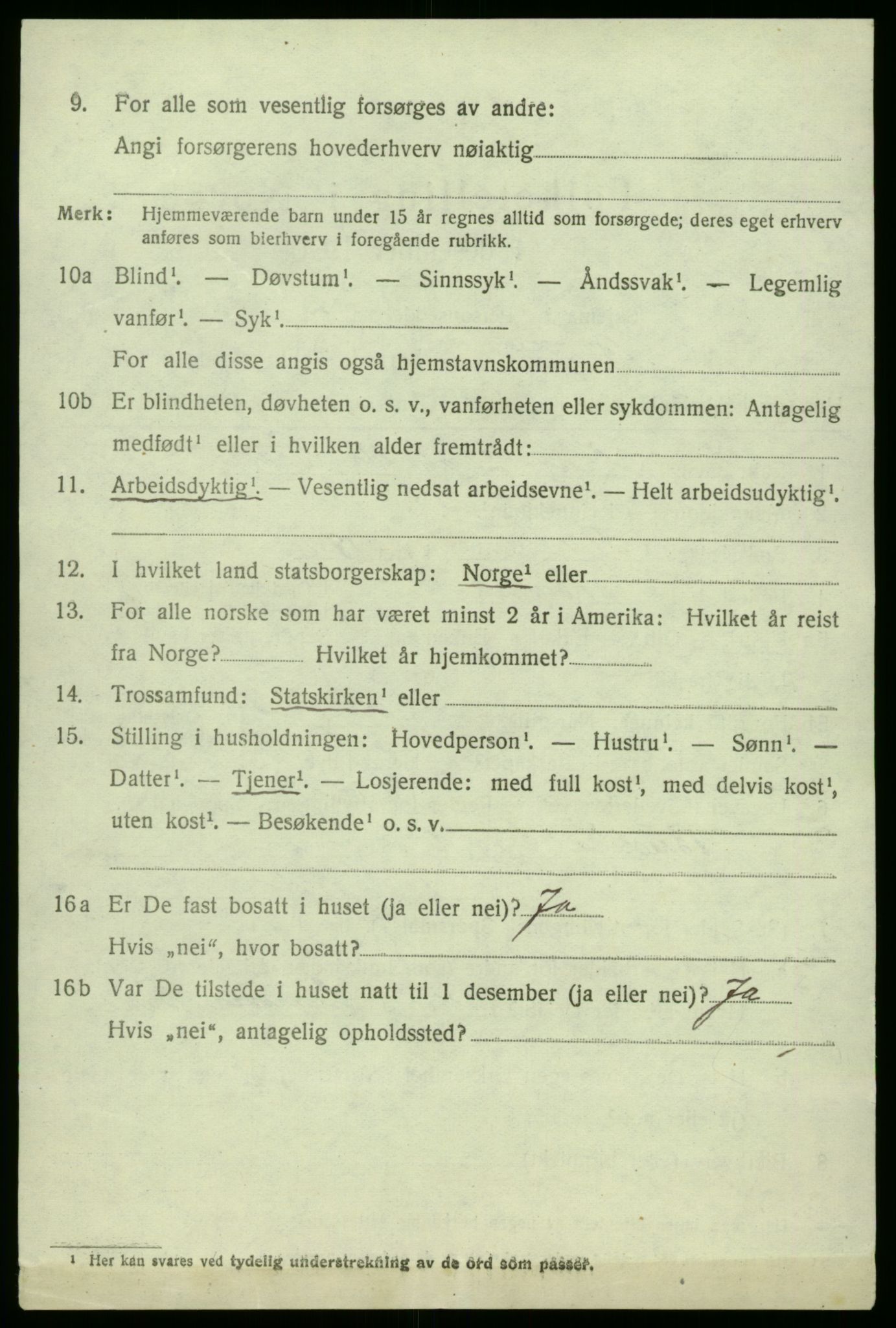 SAB, 1920 census for Brekke, 1920, p. 1727