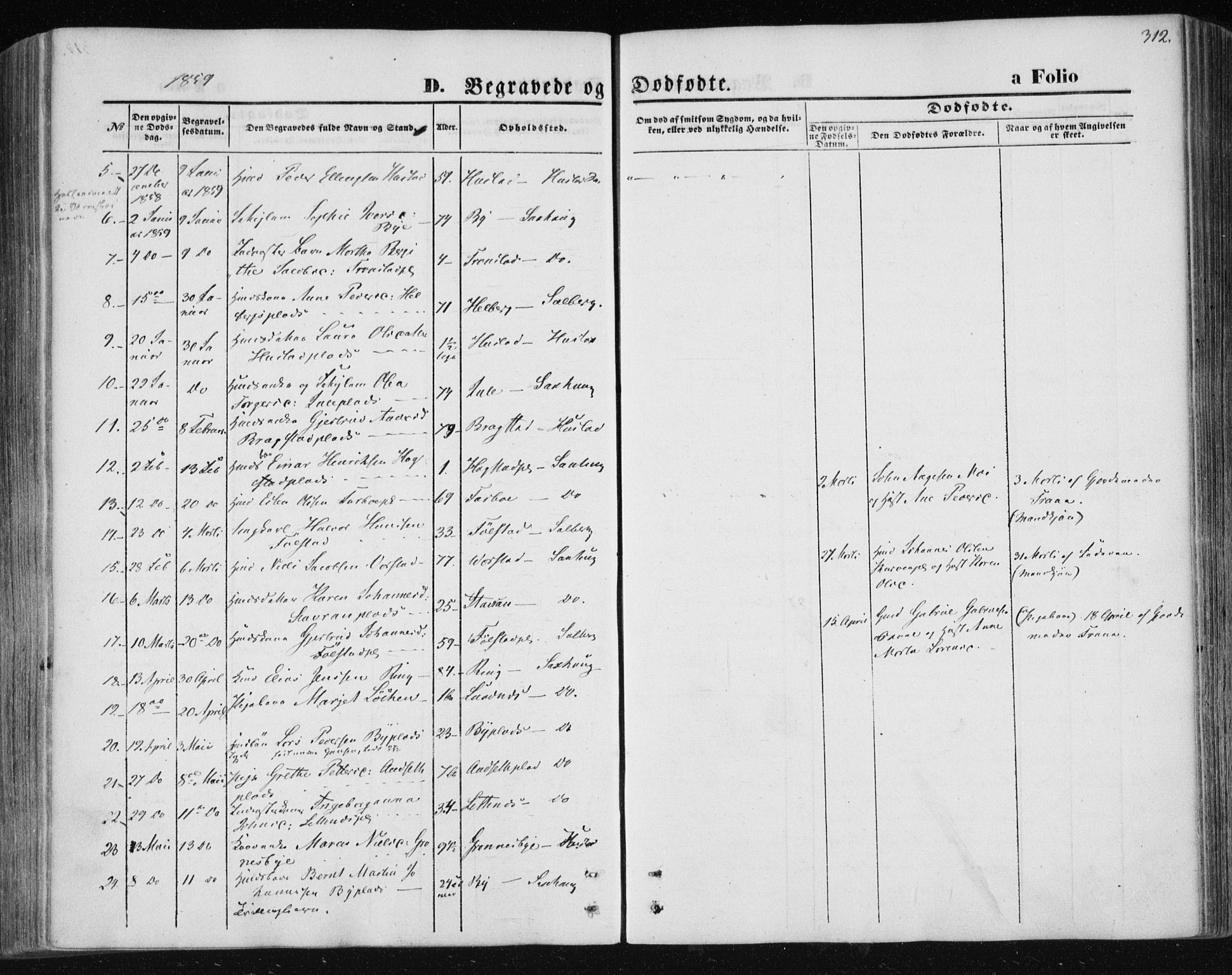 Ministerialprotokoller, klokkerbøker og fødselsregistre - Nord-Trøndelag, SAT/A-1458/730/L0283: Parish register (official) no. 730A08, 1855-1865, p. 312