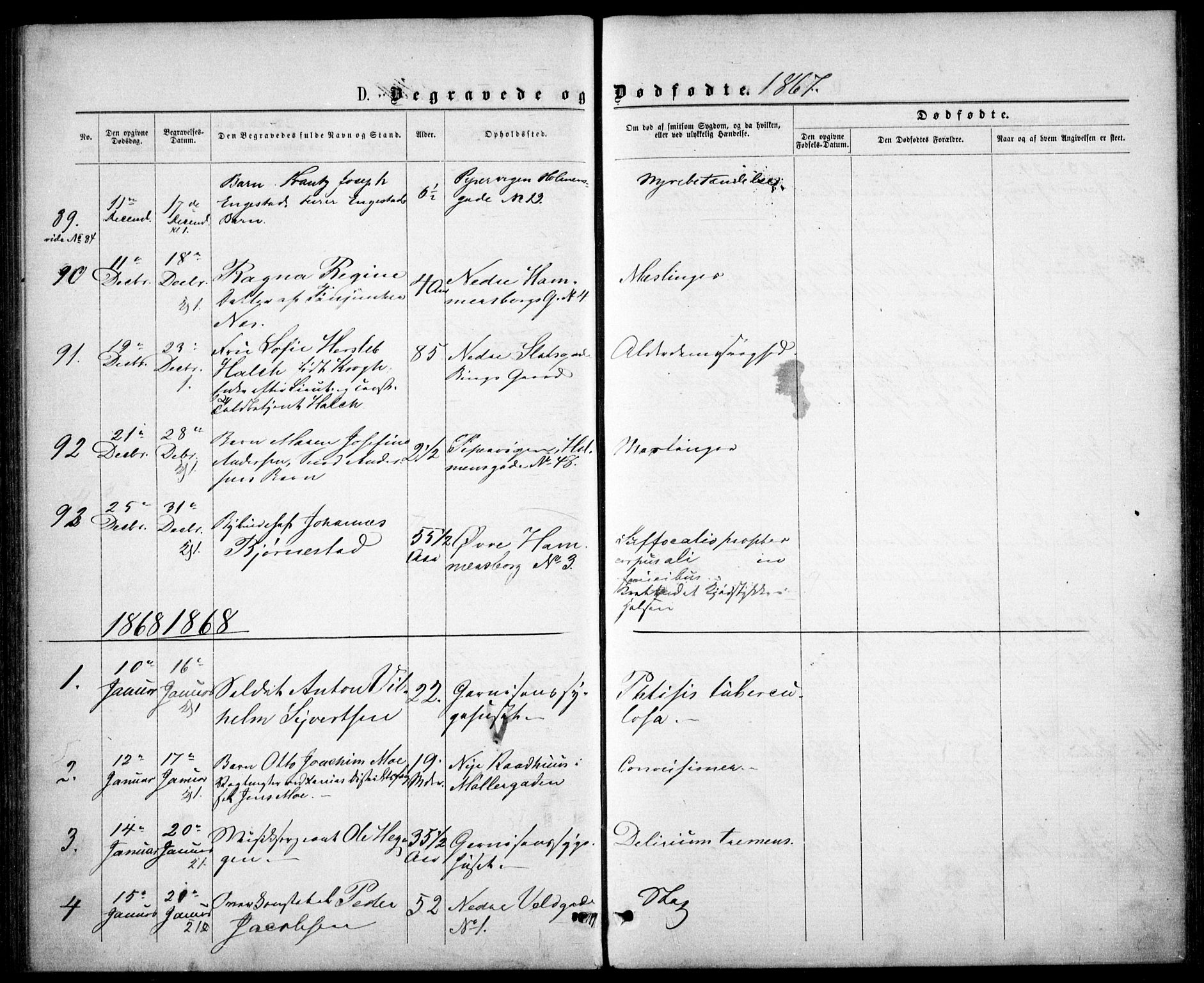 Garnisonsmenigheten Kirkebøker, SAO/A-10846/G/Ga/L0006: Parish register (copy) no. 6, 1860-1880