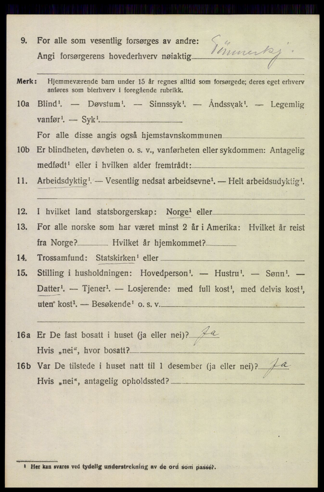 SAH, 1920 census for Trysil, 1920, p. 14840