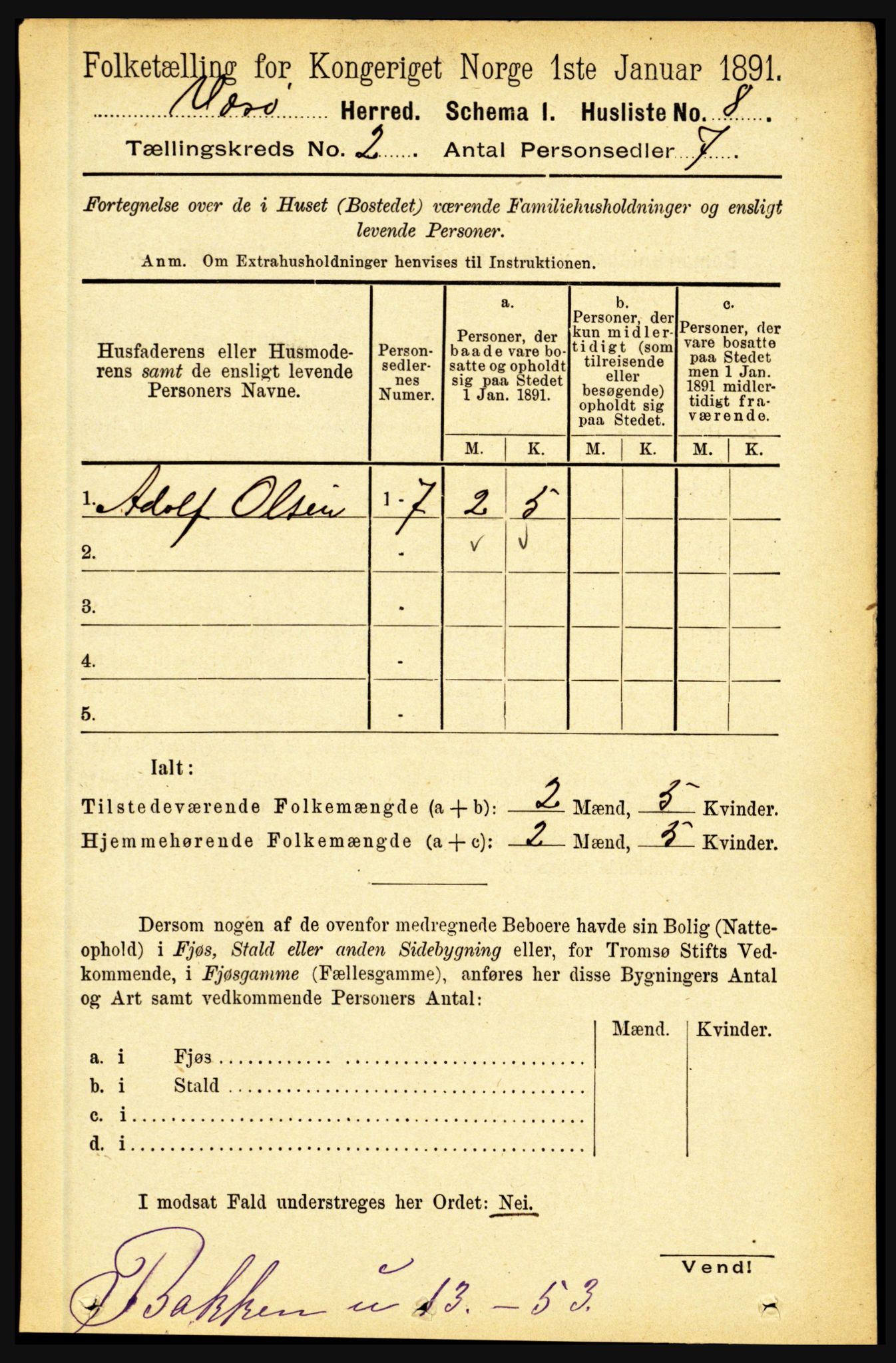 RA, 1891 census for 1857 Værøy, 1891, p. 267