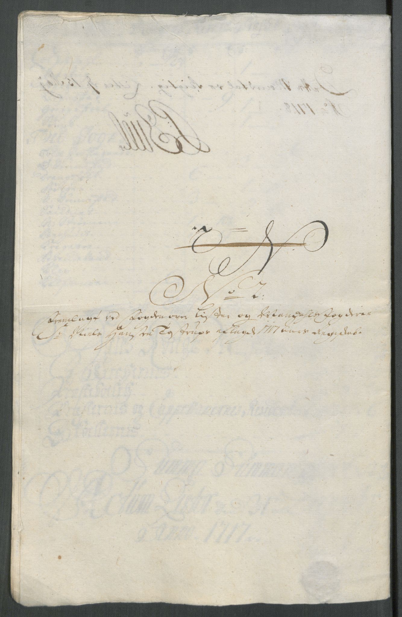 Rentekammeret inntil 1814, Reviderte regnskaper, Fogderegnskap, AV/RA-EA-4092/R43/L2561: Fogderegnskap Lista og Mandal, 1717, p. 28