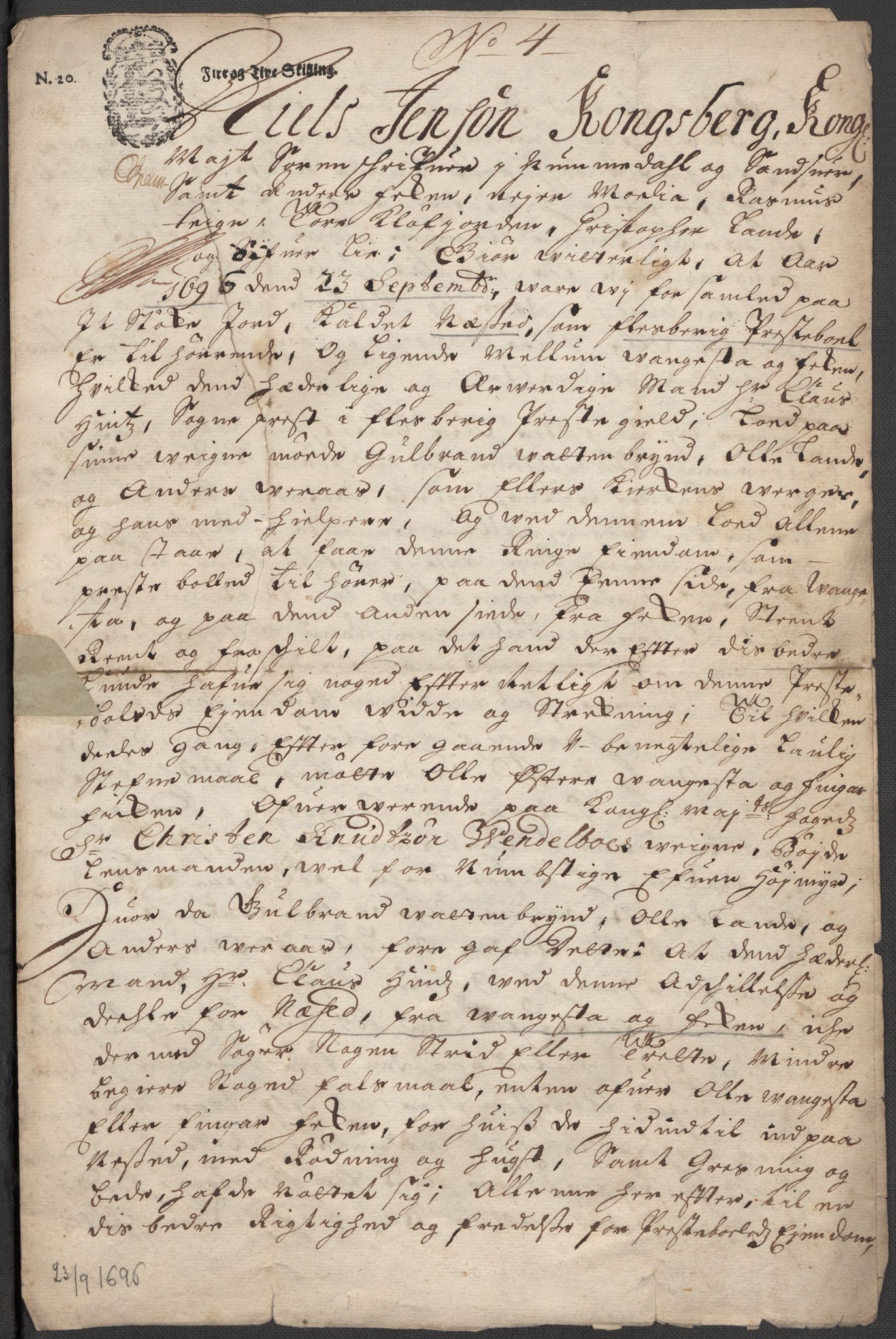 Riksarkivets diplomsamling, AV/RA-EA-5965/F15/L0020: Prestearkiv - Buskerud, 1584-1727, p. 107