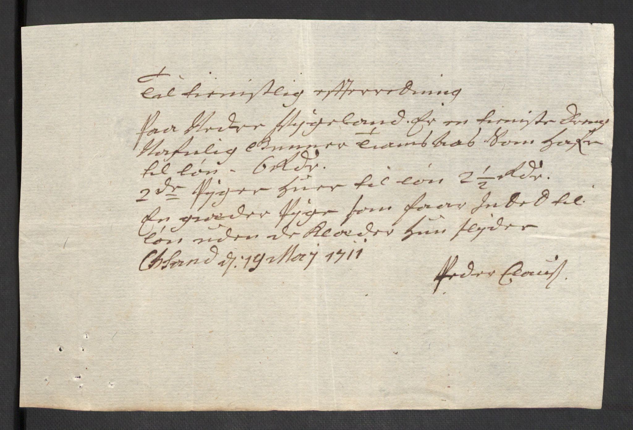 Rentekammeret inntil 1814, Reviderte regnskaper, Fogderegnskap, AV/RA-EA-4092/R43/L2554: Fogderegnskap Lista og Mandal, 1711, p. 525