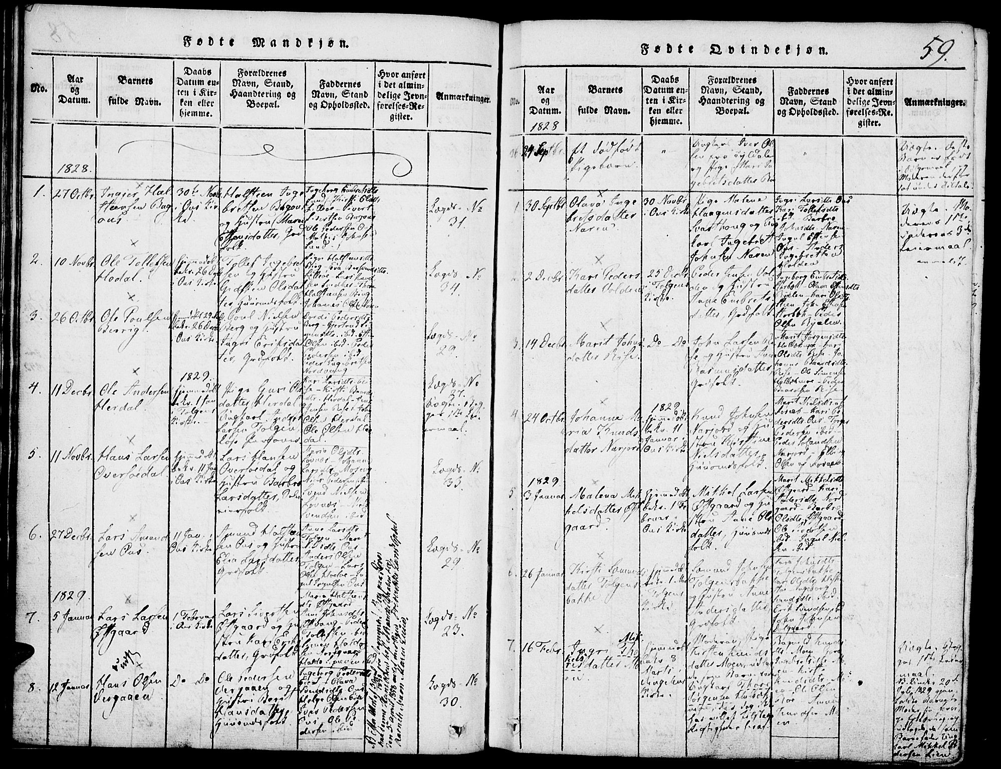Tolga prestekontor, SAH/PREST-062/K/L0004: Parish register (official) no. 4, 1815-1836, p. 59