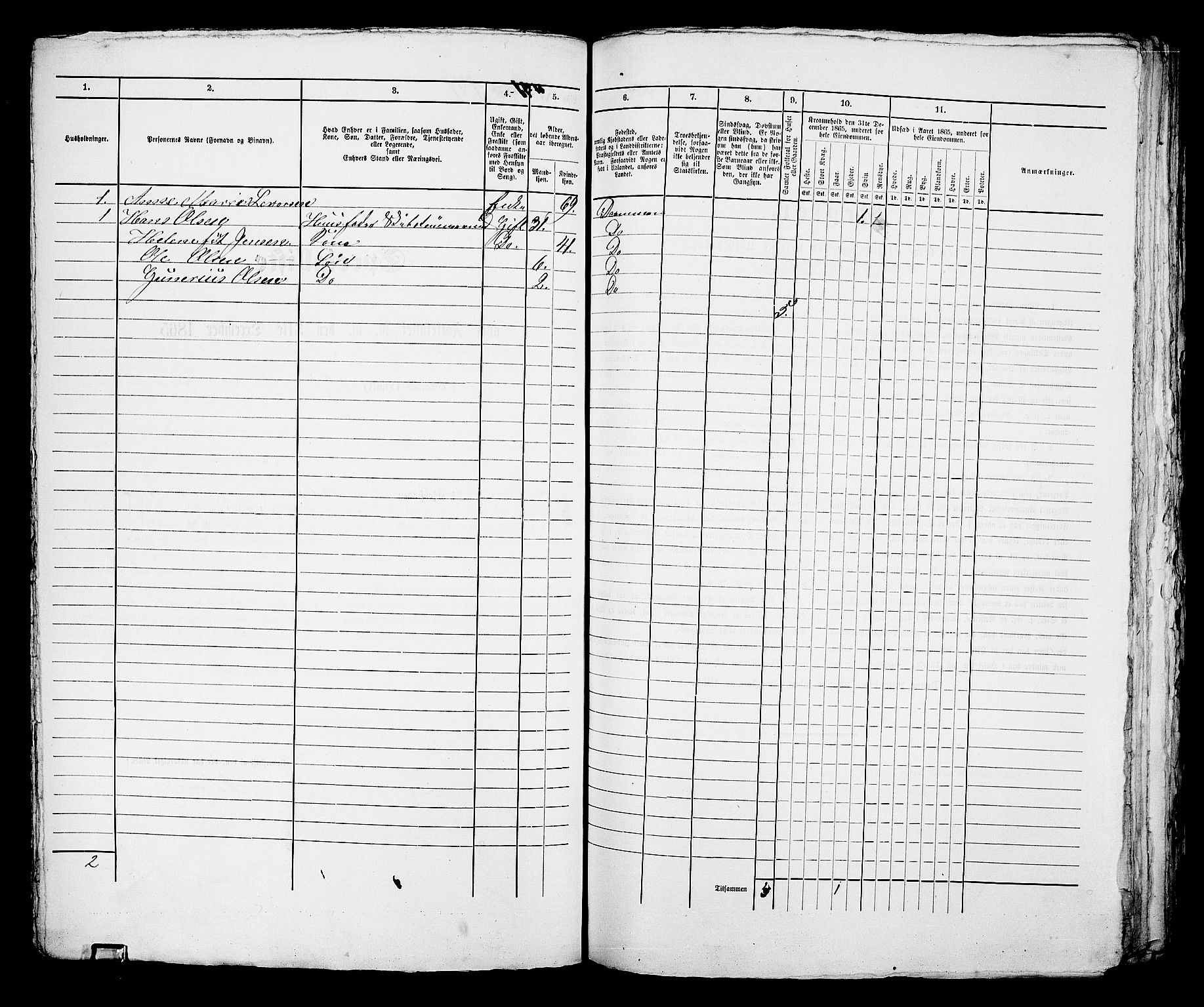 RA, 1865 census for Bragernes in Drammen, 1865, p. 306