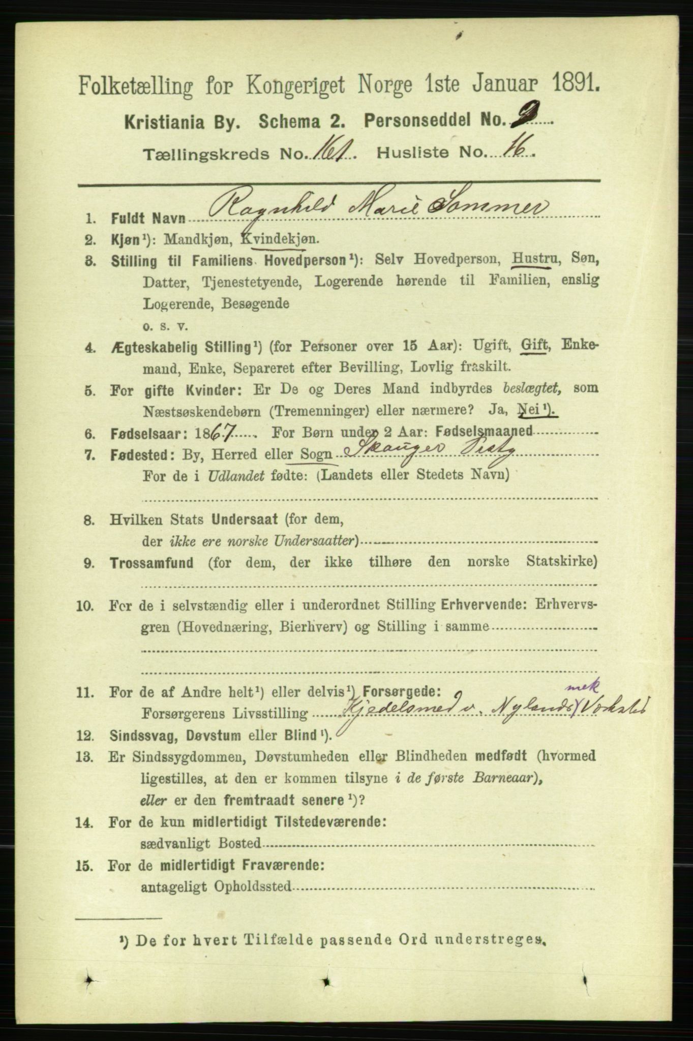 RA, 1891 census for 0301 Kristiania, 1891, p. 91861